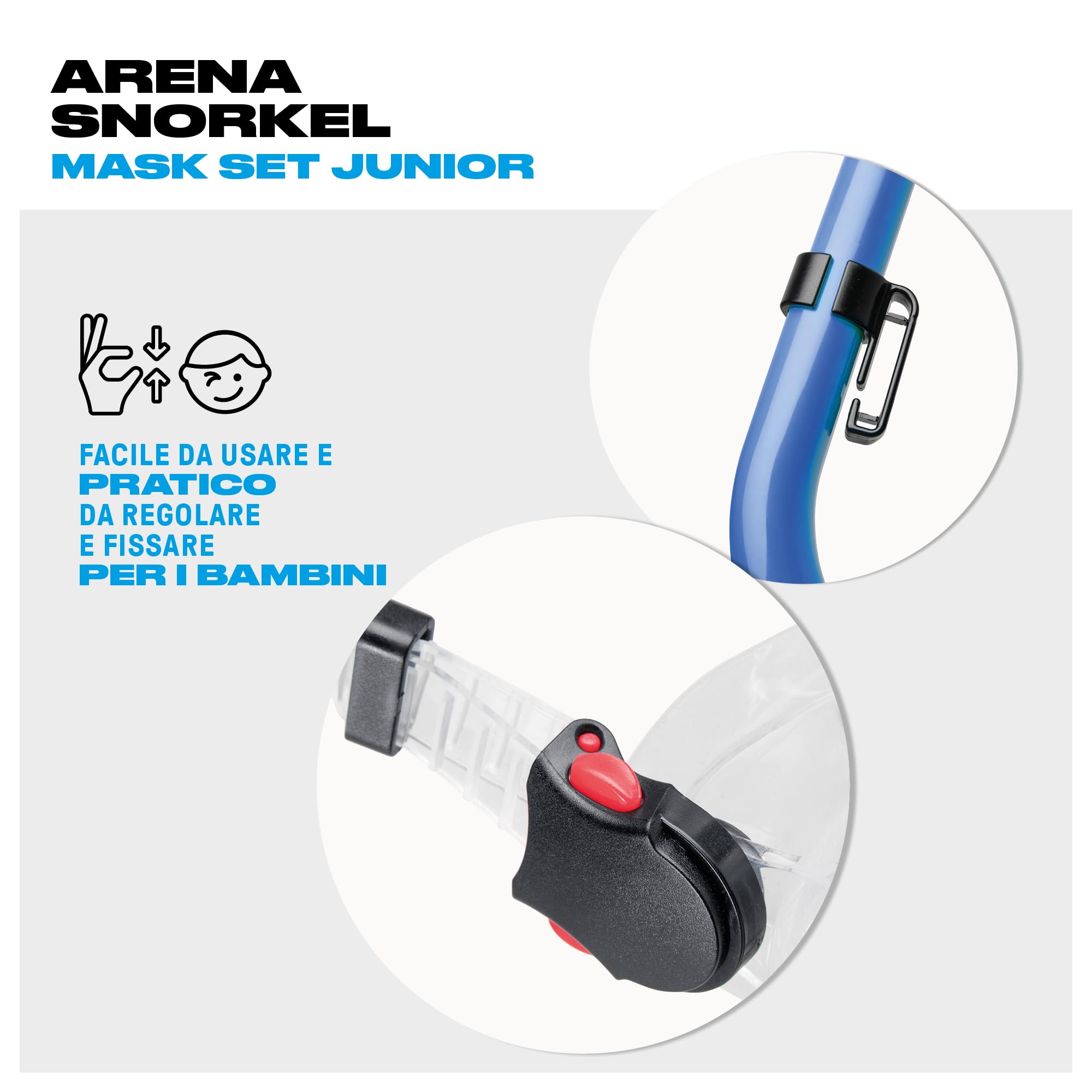 arena-snorkel-mask-set-jr-set-maschera-e-boccaglio-bambino image 4