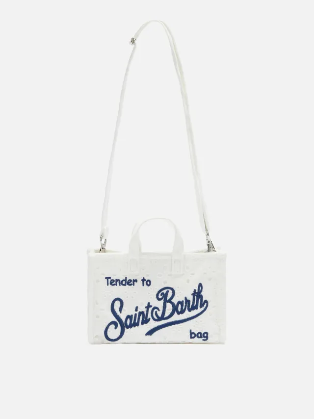 mc2-saint-barth-borsa-phone-micro-sangallo-bianca-con-logo-ricamato image 1