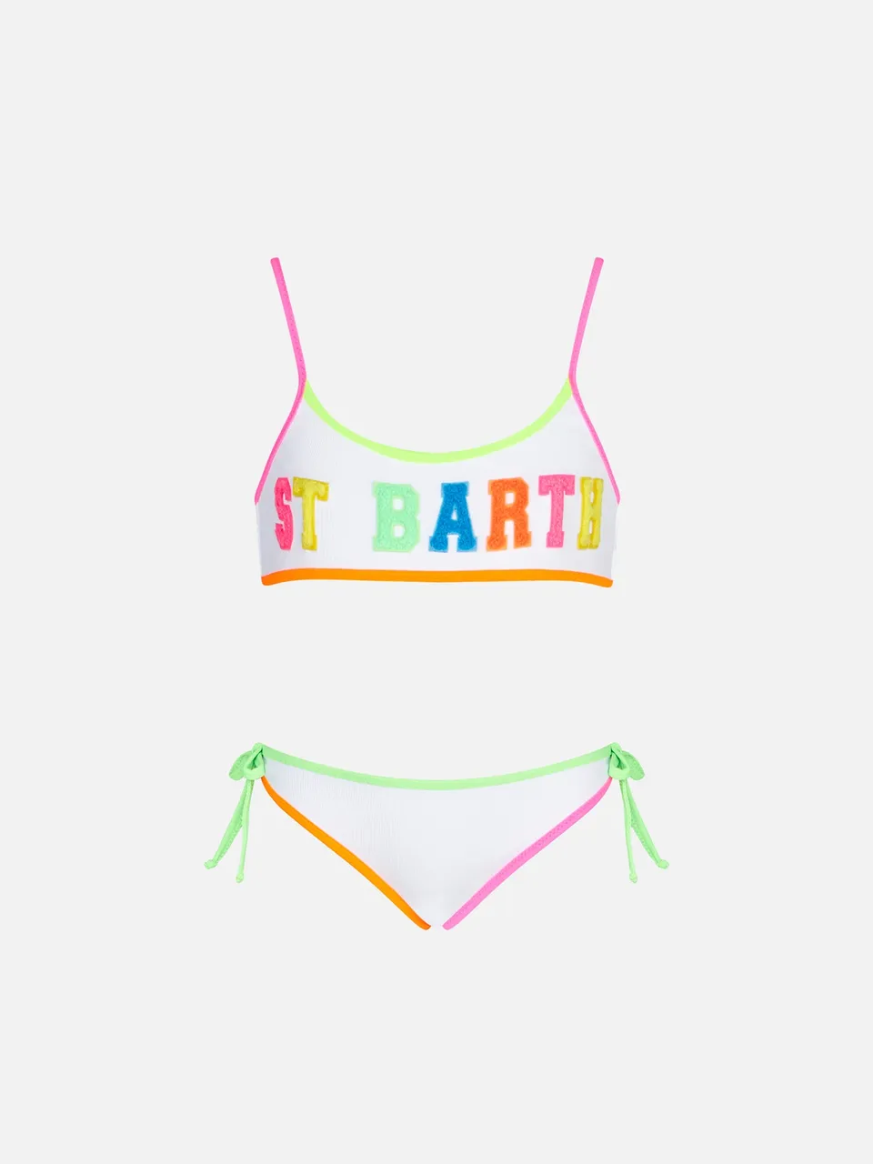 mc2-saint-barth-bikini-bimba-bralette-bianco-con-slip-laccetti image 1