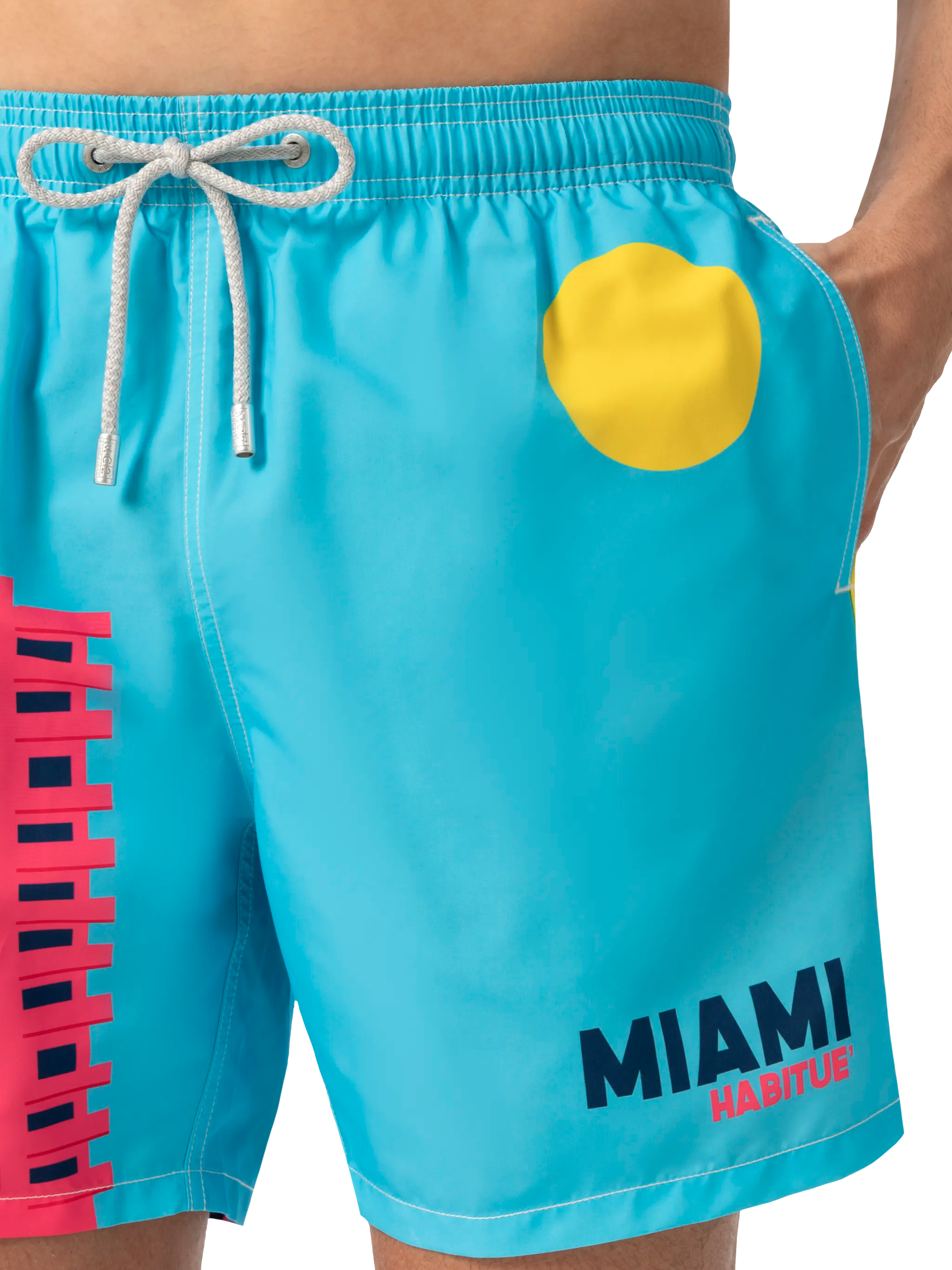 mc2-saint-barth-gustavia-costume-mare-media-lunghezza-con-stampa-cartolina-miami image 5