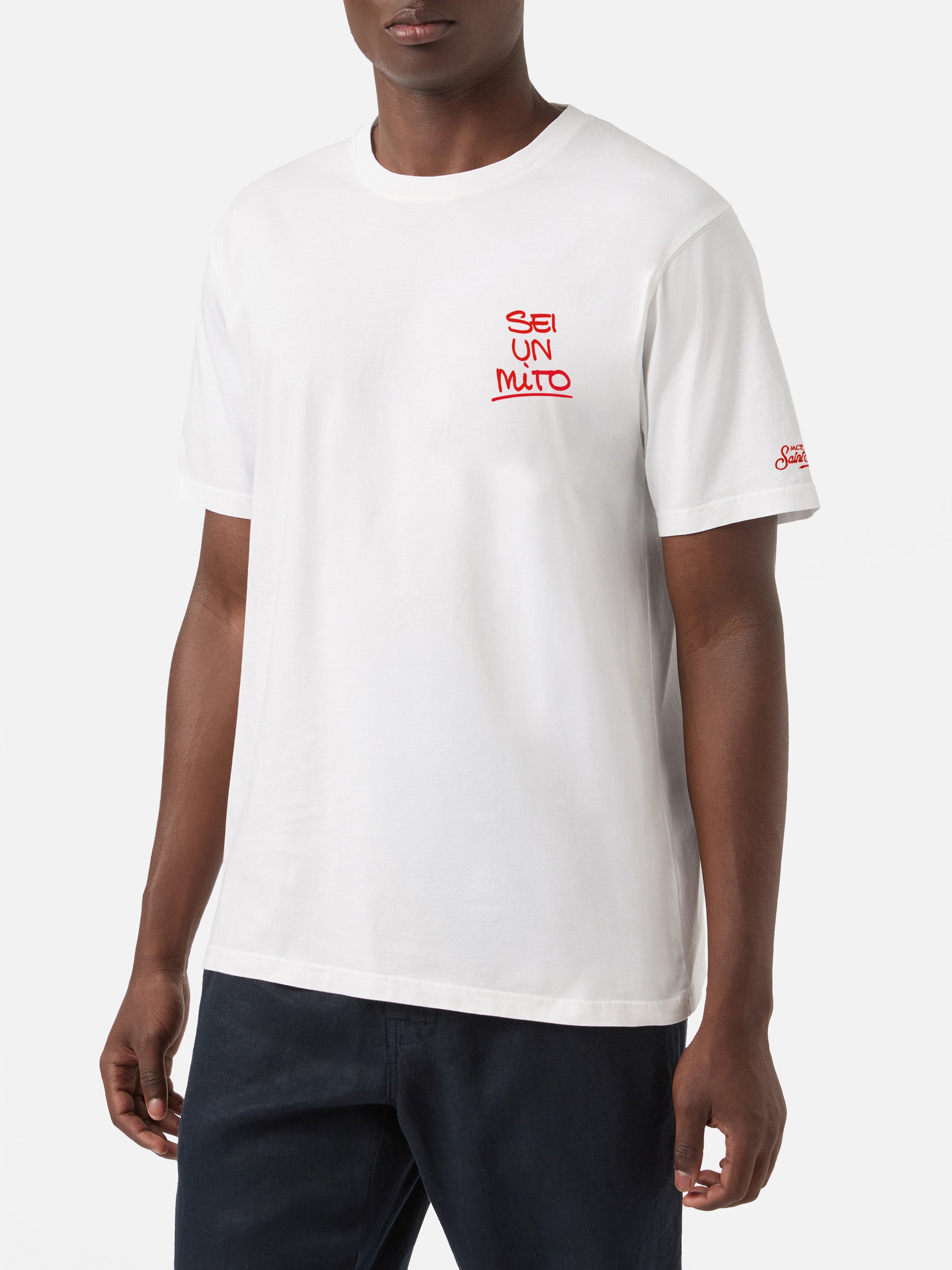 mc2-saint-barth-t-shirt-portland-uomo-bianca-883-special-edition-sei-un-mito image 5