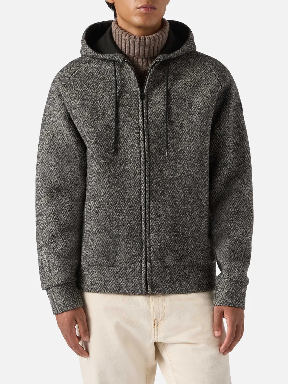 mc2-saint-barth-giacca-carrell-wool-uomo-spigata-con-zip-e-cappuccio-grigia image 1