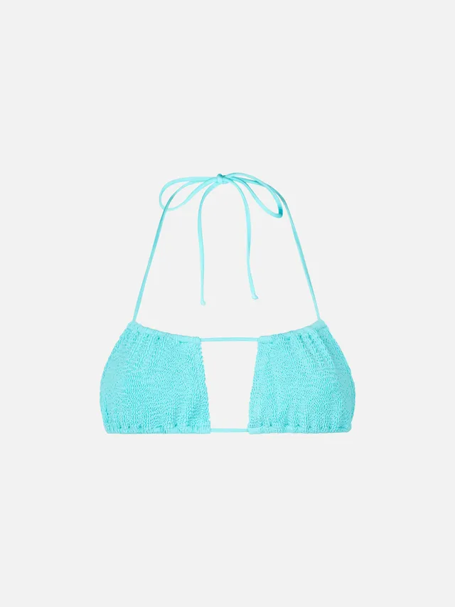mc2-saint-barth-lyam-top-bikini-fascia-crinkle-verde-acqua-tinta-unita image 1