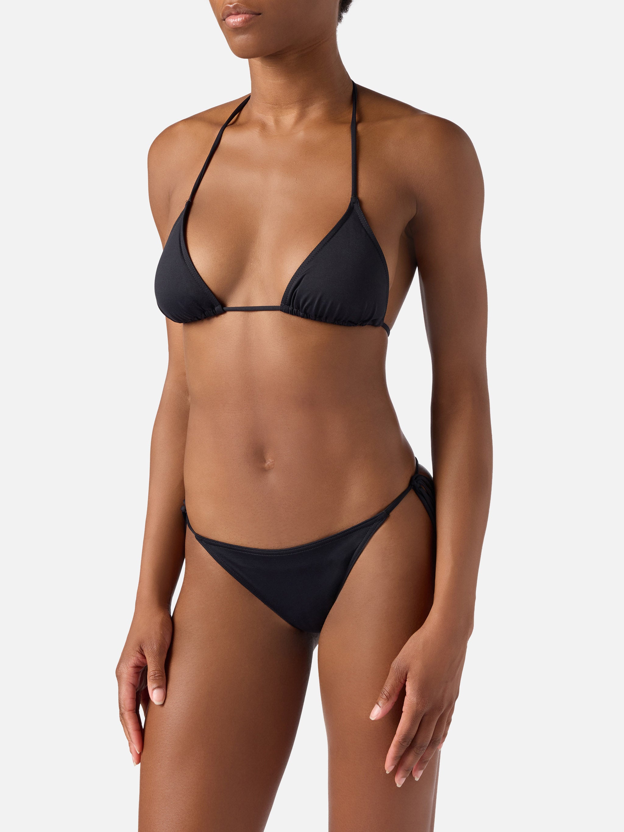 mc2-saint-barth-bikini-leah-marielle-donna-triangolo-nero-con-laccetti image 2