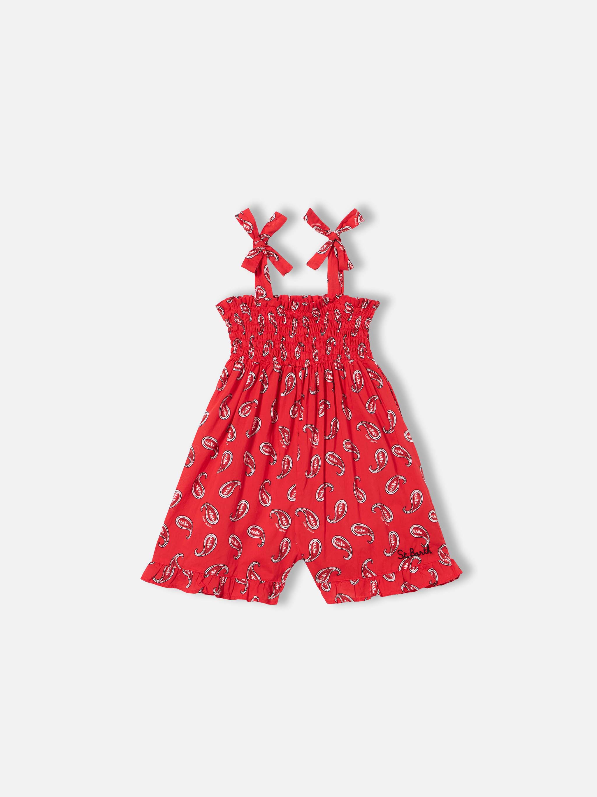 mc2-saint-barth-tutina-da-bambina-con-stampa-paisley-rossa image 1