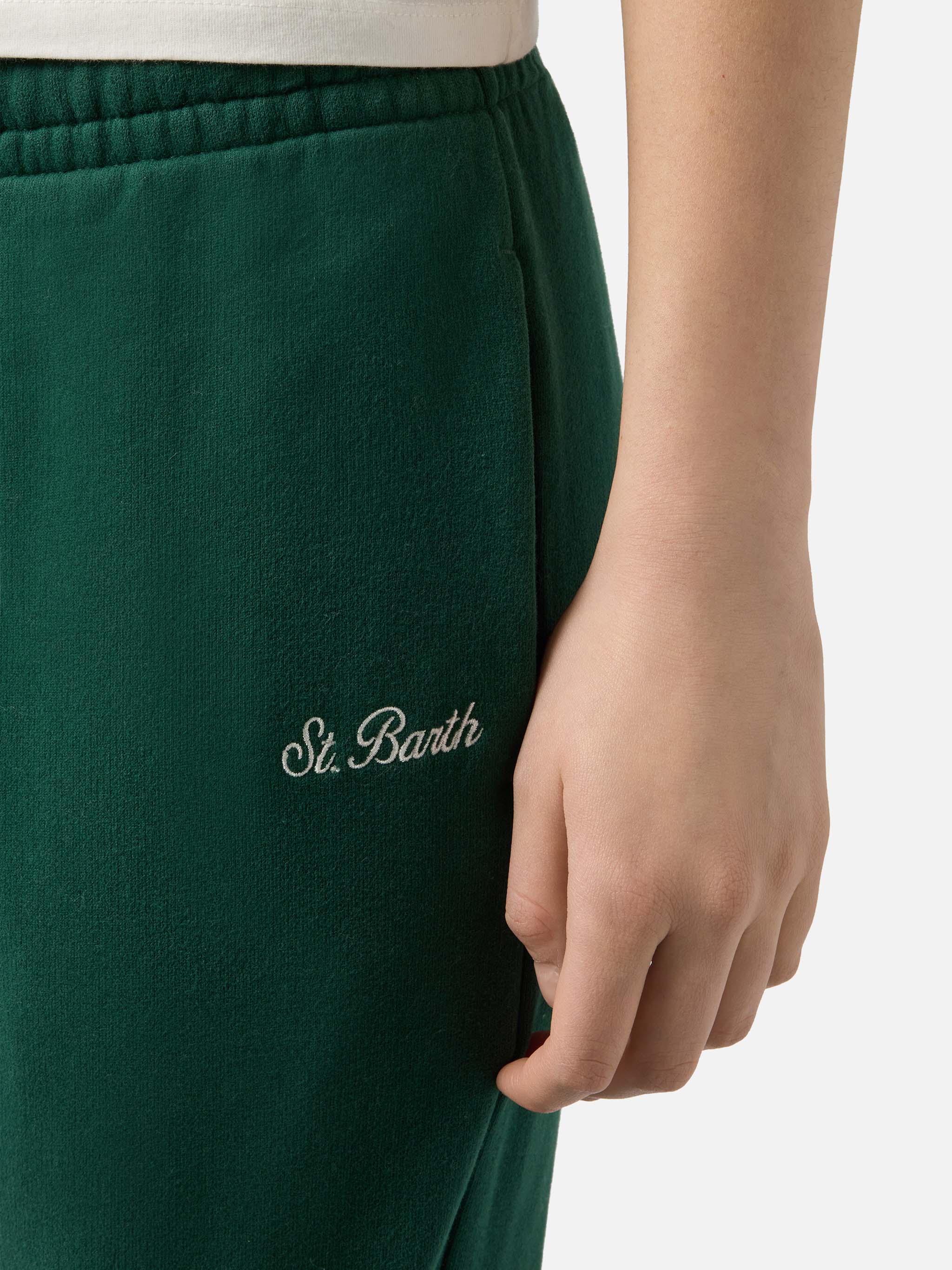 mc2-saint-barth-odalys-pantaloni-donna-felpa-cotone-verde-british image 3