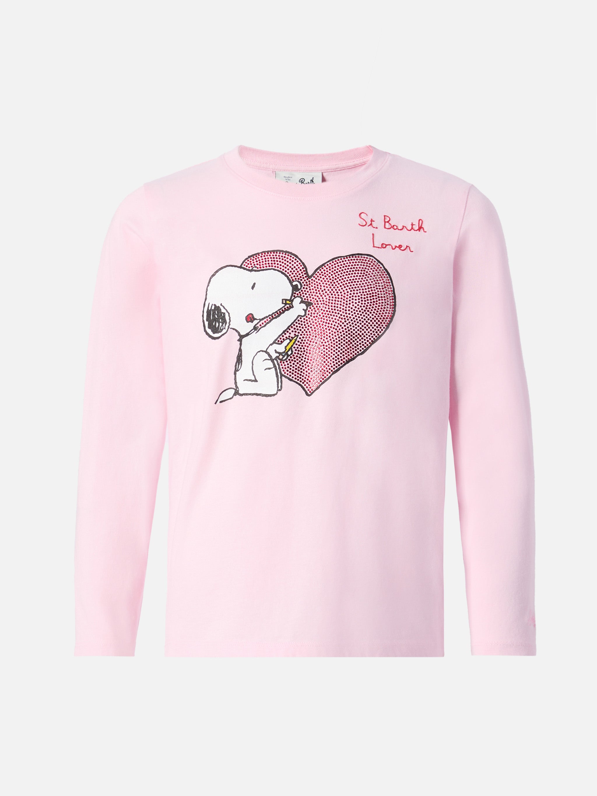 mc2-saint-barth-penny-t-shirt-rosa-stampa-snoopy-strass-special-edition image 1