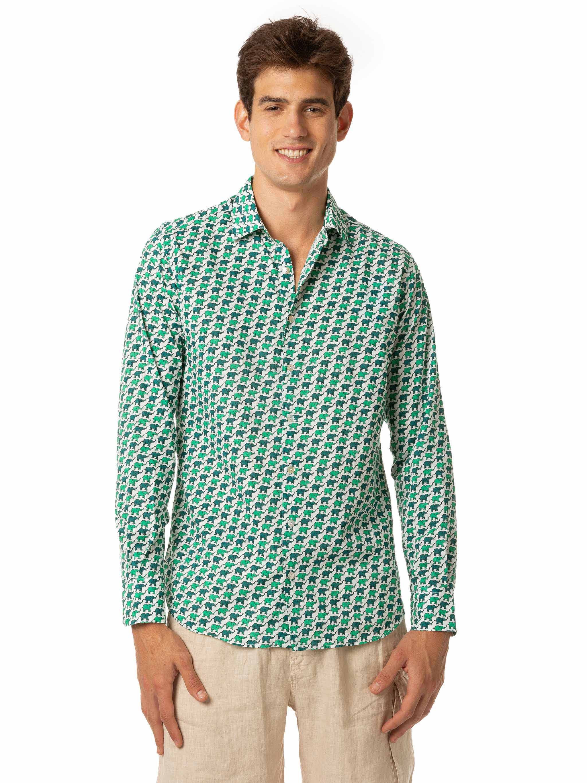 mc2-saint-barth-sikelia-camicia-uomo-cotone-bianco-stampa-elefanti image 3