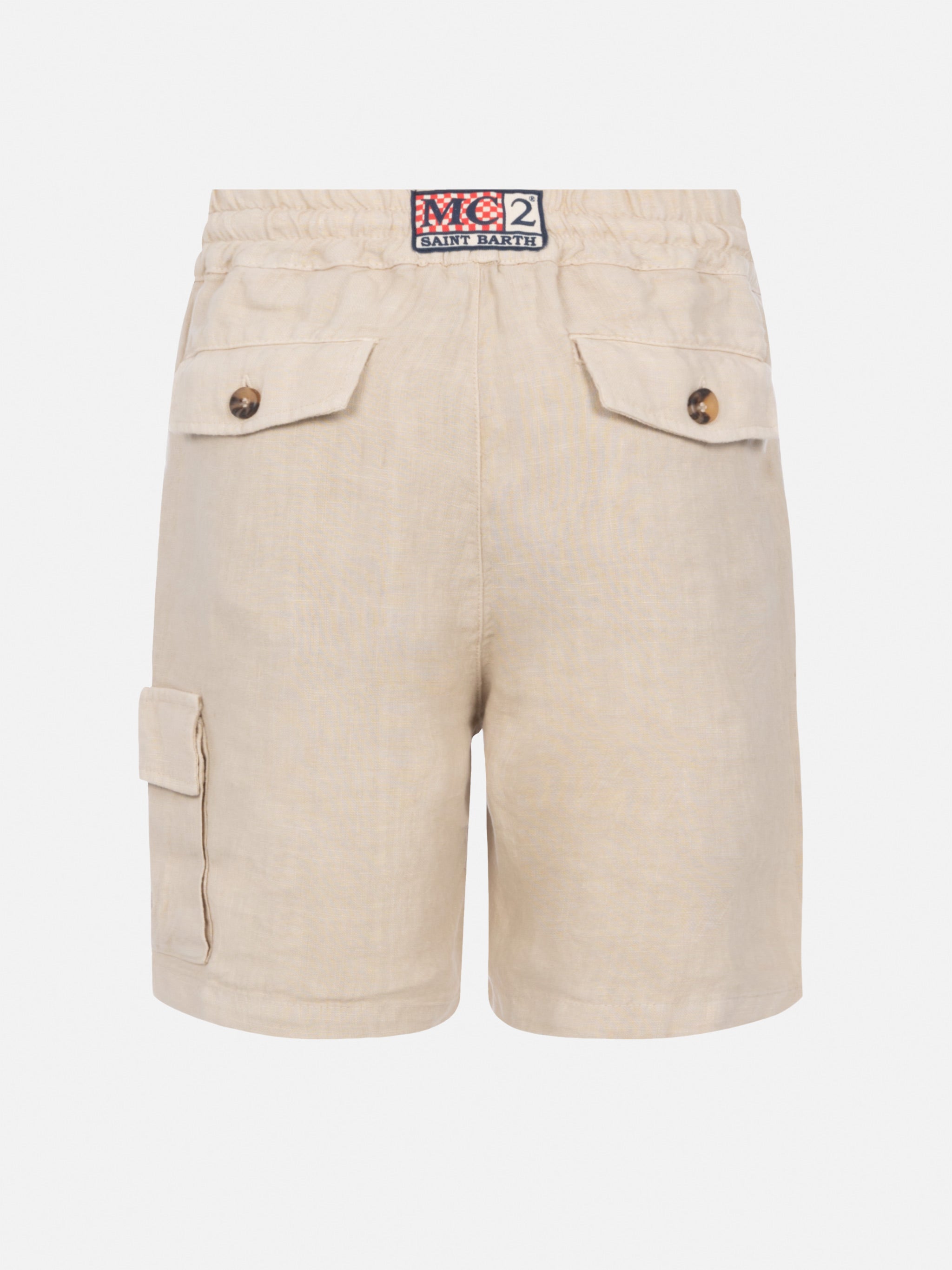 mc2-saint-barth-bermuda-marseille-jr-bambino-in-lino-beige image 2