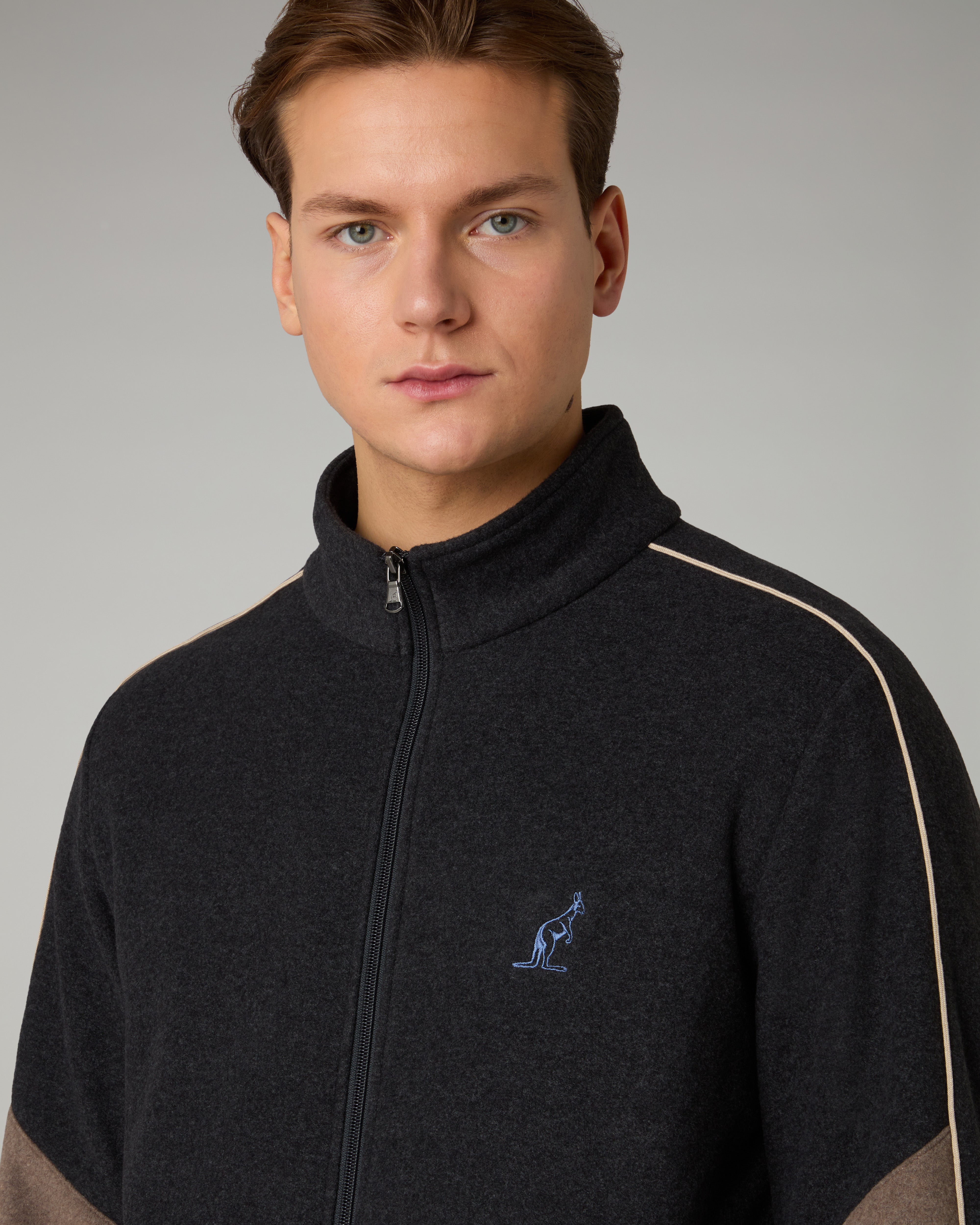 australian-color-block-softech-tracksuit-tuta-calda-antracite-made-in-italy image 4