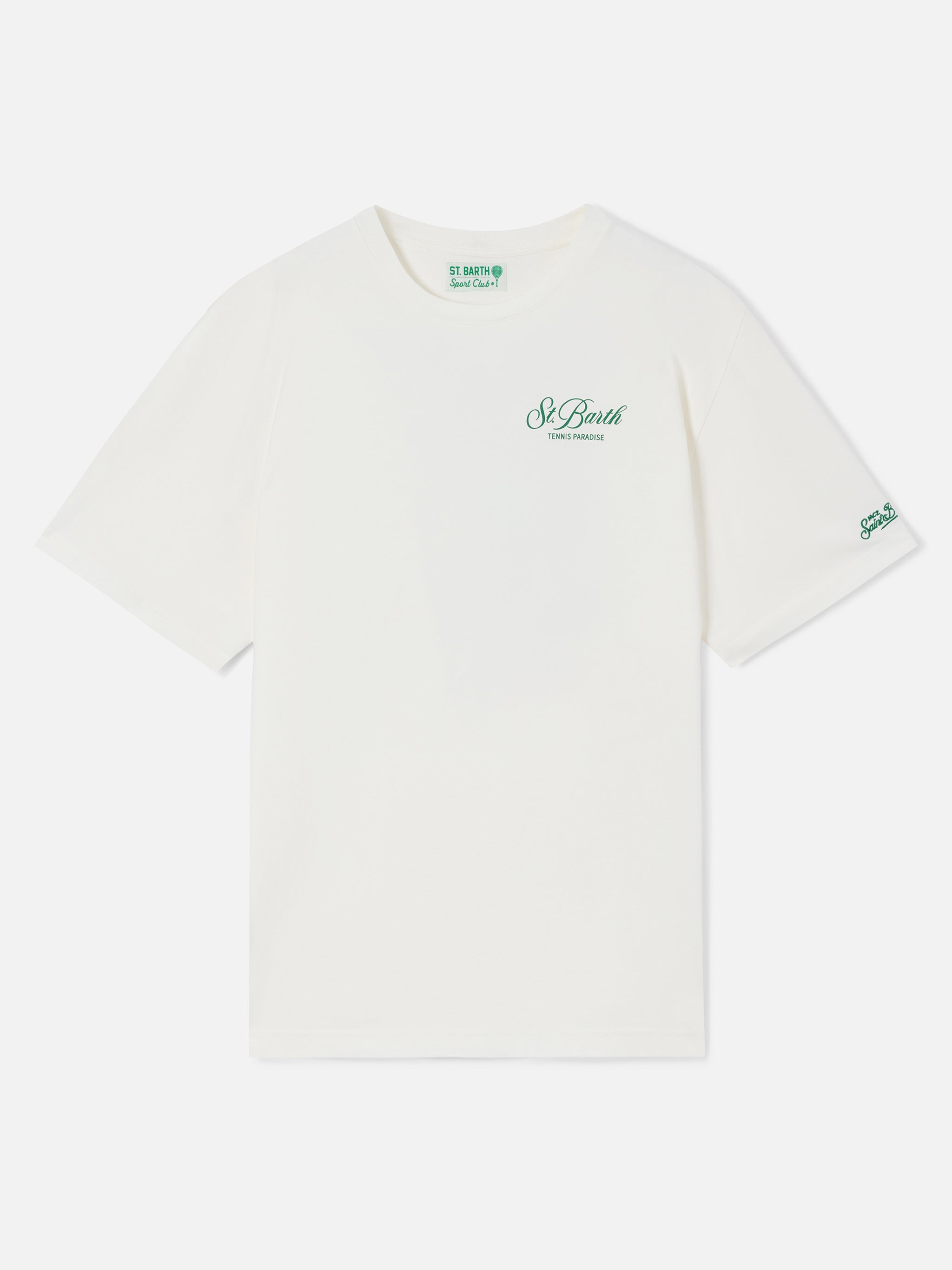 mc2-saint-barth-t-shirt-delmar-uomo-bianca-peanuts-tennis-paradise image 2