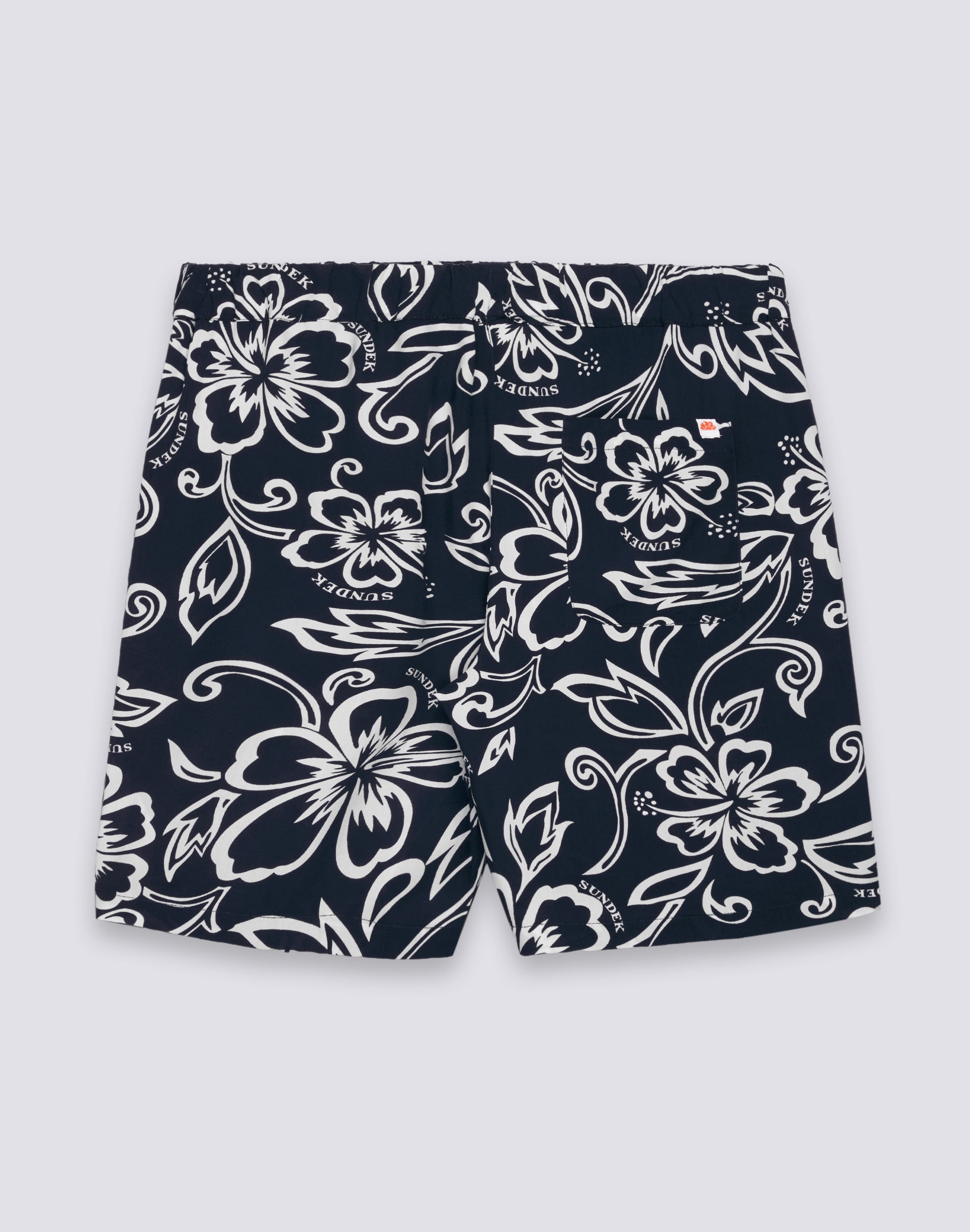 sundek-walkshort-uomo-stampato-viscosa-popline-vita-elastica image 2