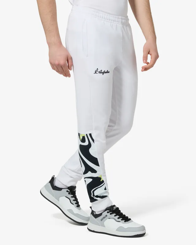 australian-vinyl-track-pant-bianco-con-stampa-digitale-made-in-italy image 1