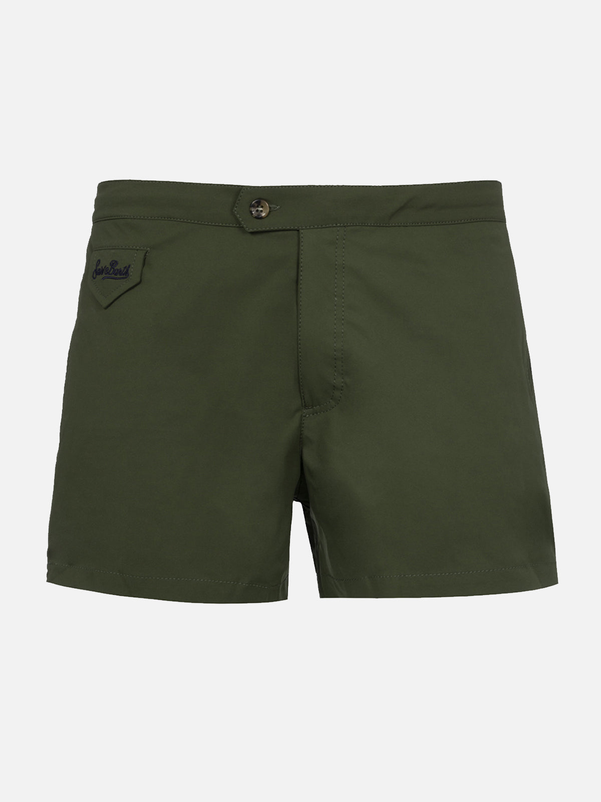 costume-da-bagno-uomo-mc2-saint-barth-harrys-verde-militare-tinta-unita-vestibil image 1