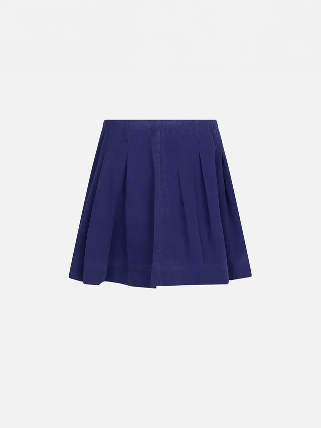 mc2-saint-barth-gonna-eloise-bambina-velluto-a-coste-viola-pieghettata image 1