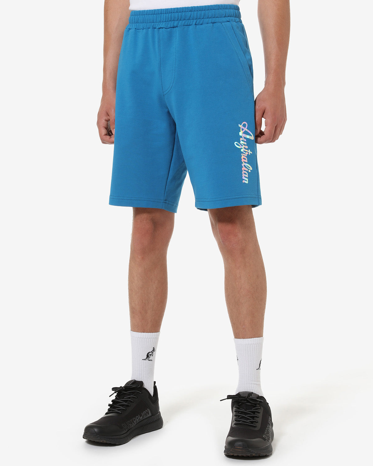 australian-urban-short-short-in-felpa-ottanio-con-logo-olografico-made-in-italy image 1