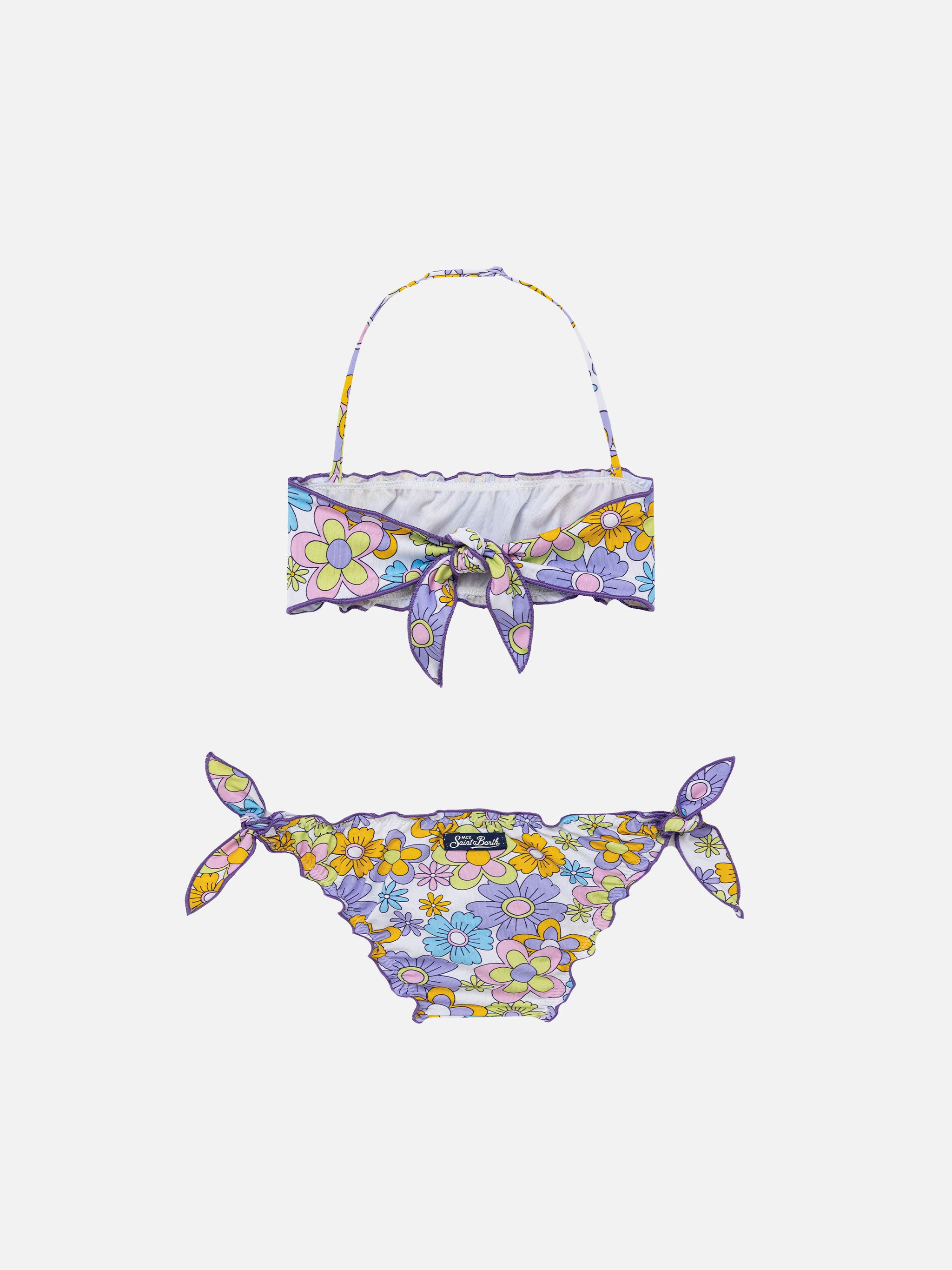 mc2-saint-barth-bikini-a-fascia-da-bambina-fiori-multicolore-su-bianco image 2