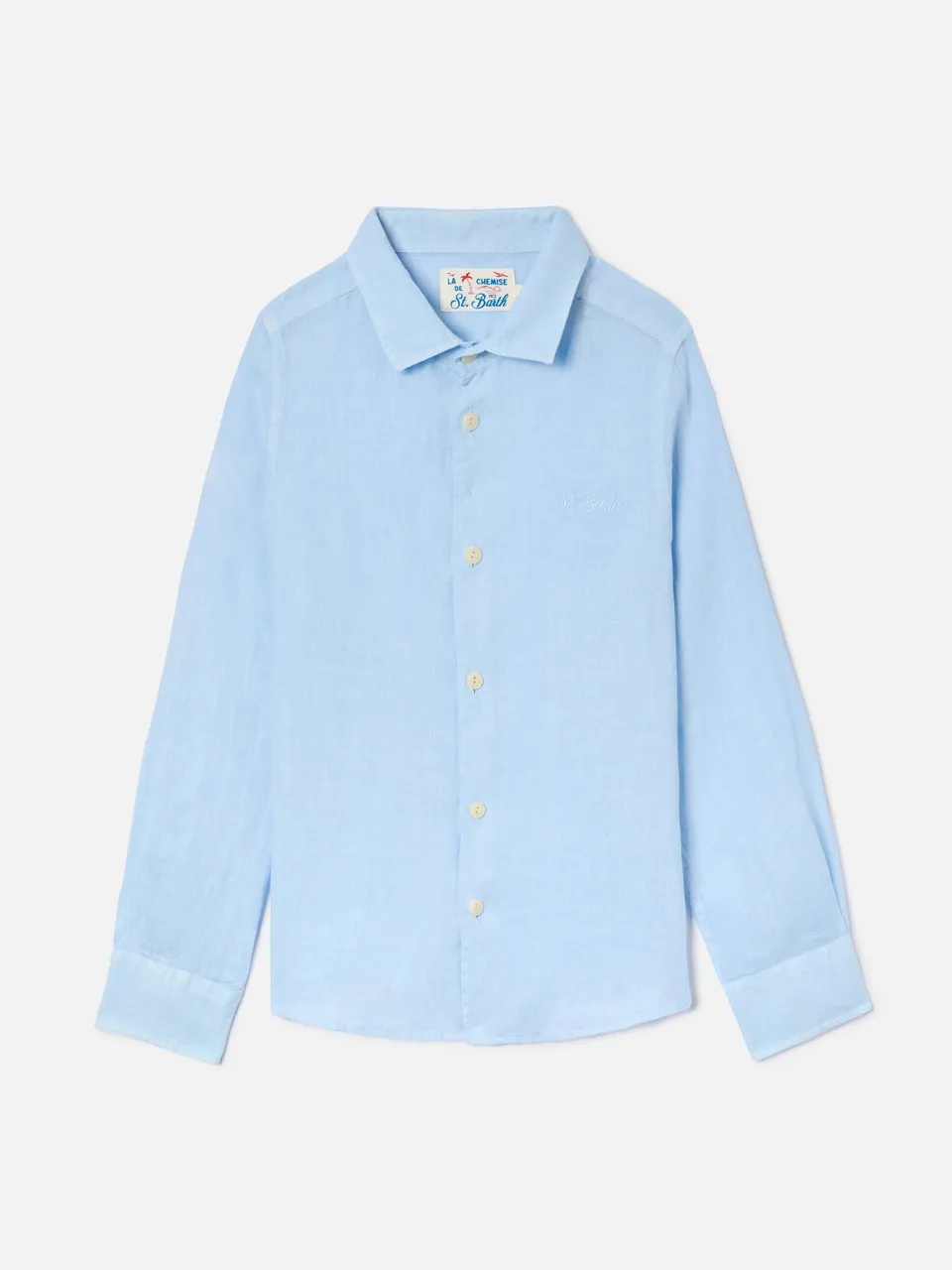 mc2-saint-barth-agnes-camicia-bambino-in-lino-azzurro image 1