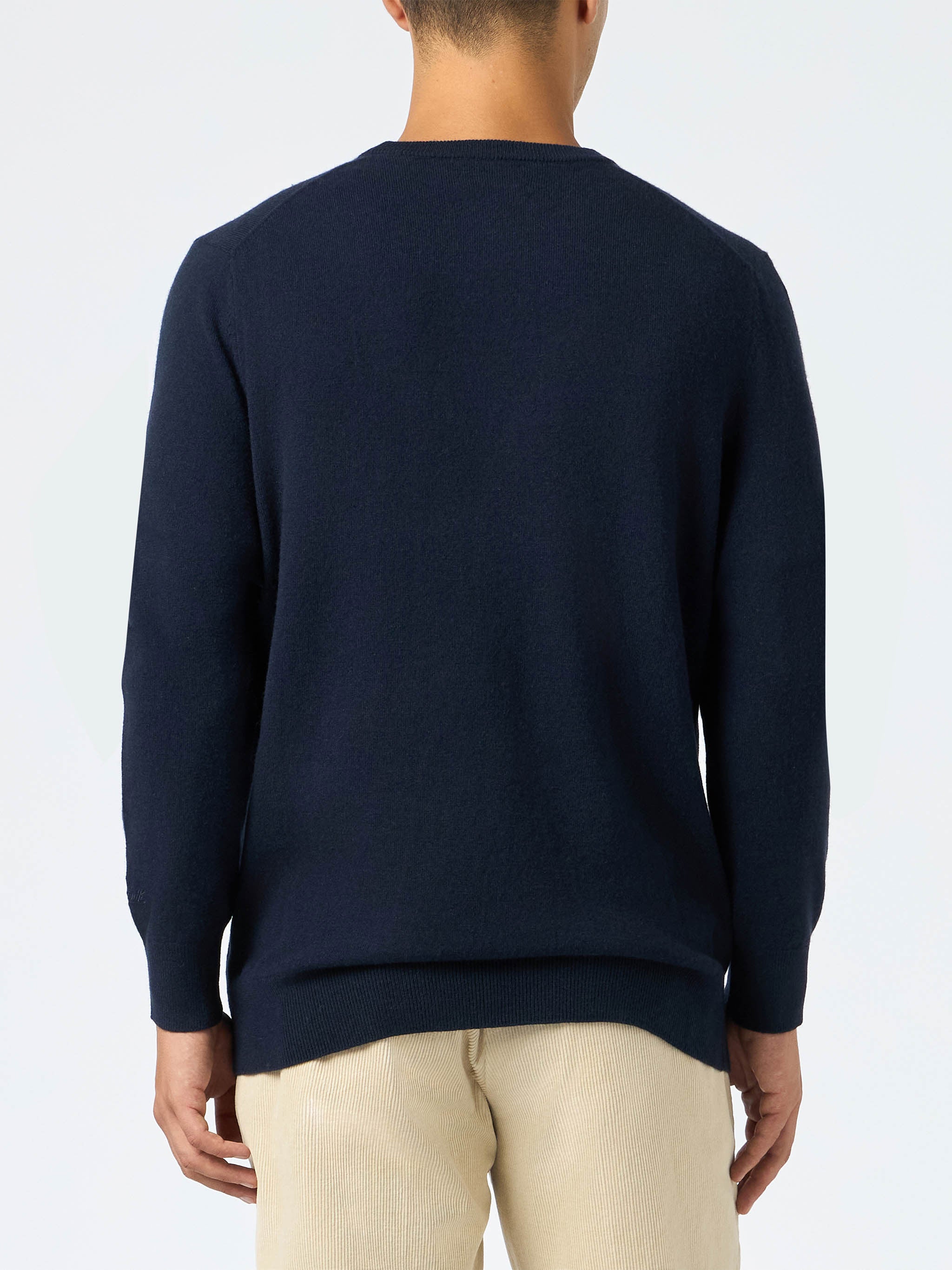 mc2-saint-barth-maglione-girocollo-heron-light-uomo-blu-navy-ricamo-sole-vacanze image 3