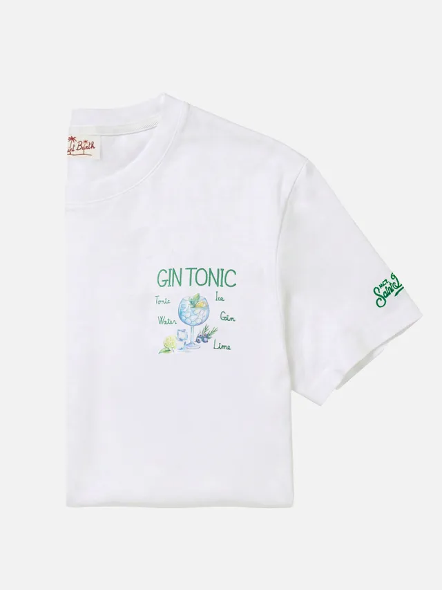 mc2-saint-barth-t-shirt-portofino-da-uomo-bianca-in-puro-cotone-con-ricamo-gin-t image 1