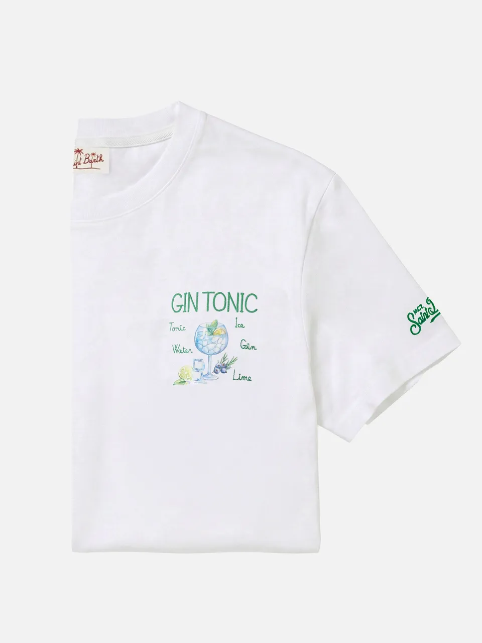 mc2-saint-barth-t-shirt-portofino-da-uomo-bianca-in-puro-cotone-con-ricamo-gin-t image 1