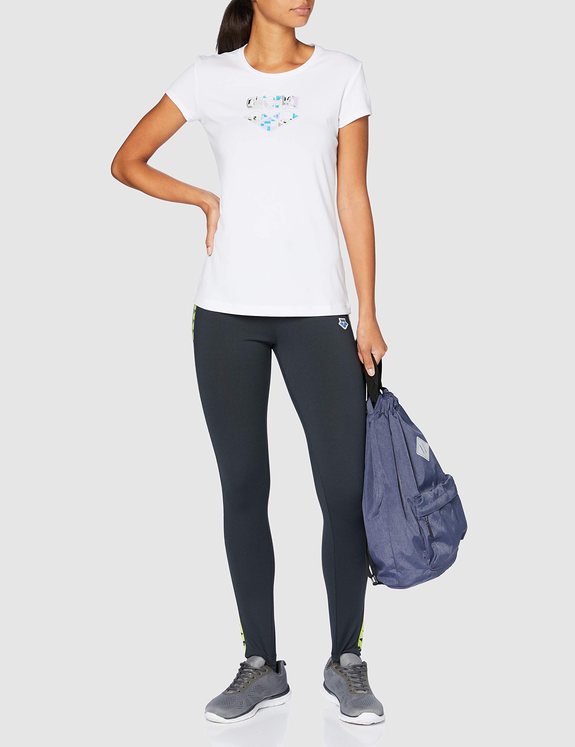 arena-gym-logo-t-shirt-sportiva-donna-manica-corta image 2