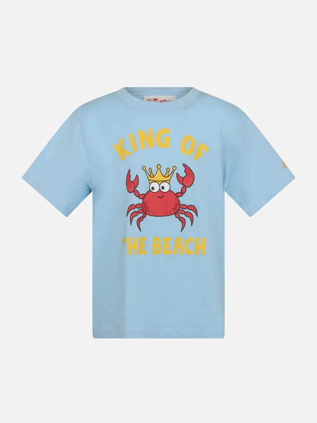mc2-saint-barth-boy-t-shirt-bambino-cotone-king-of-the-beach image 1