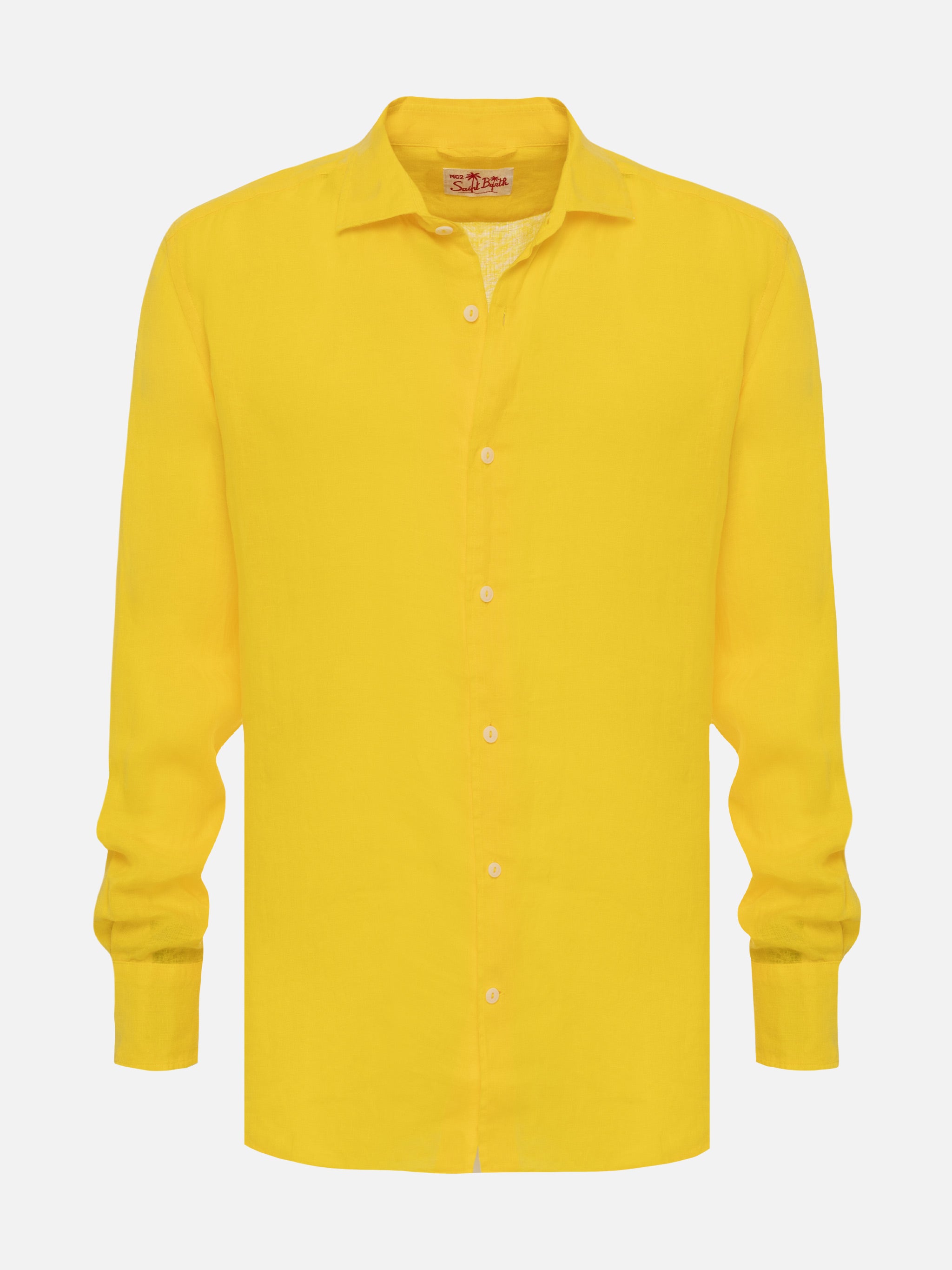 mc2-saint-barth-camicia-pamplona-in-lino-gialla-uomo image 4