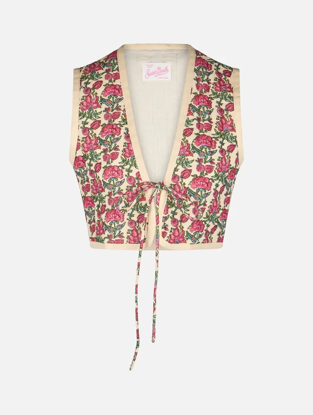 mc2-saint-barth-gilet-shilo-imbottito-double-face-con-stampa-floreale image 1