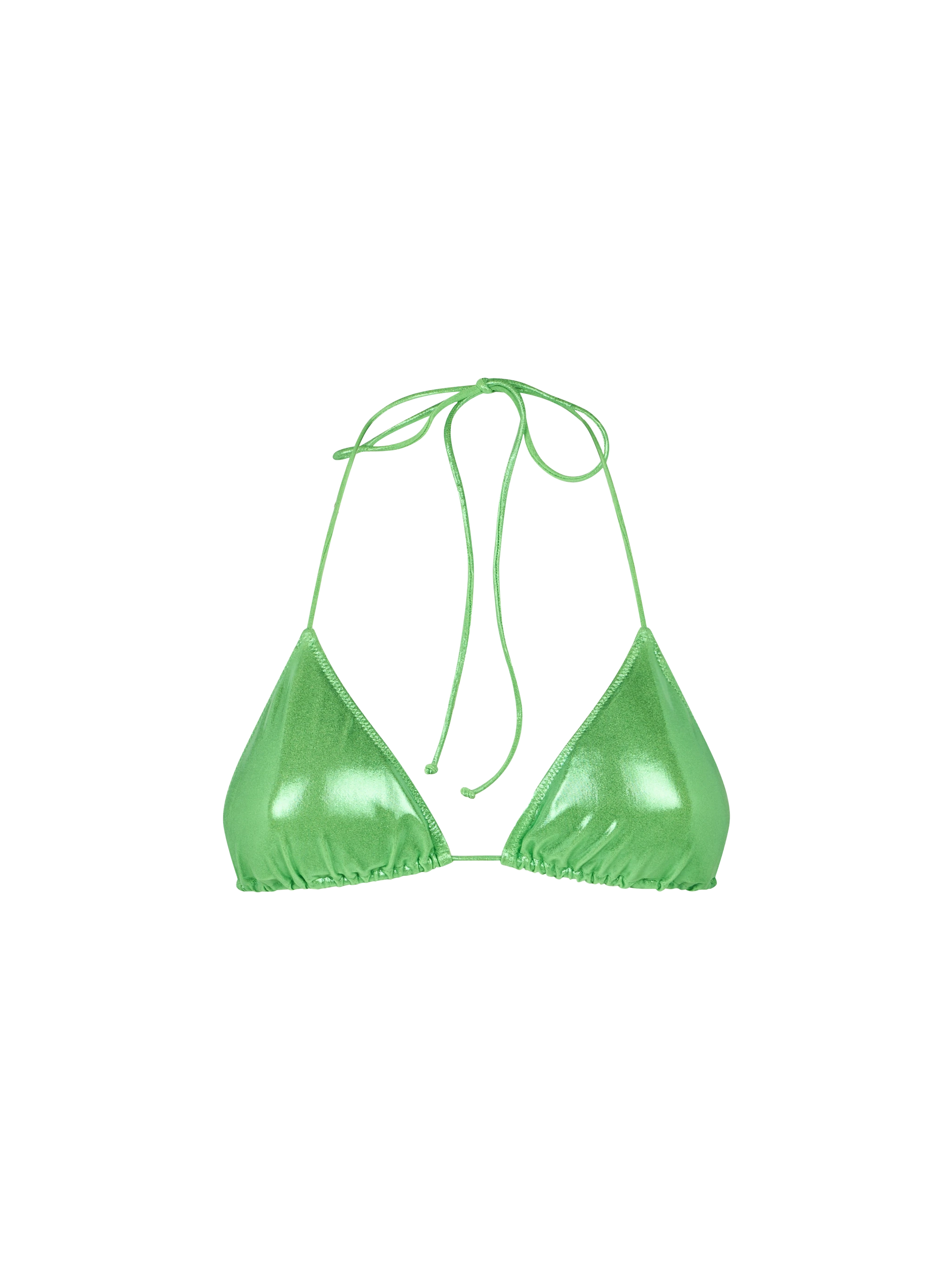 mc2-saint-barth-top-bikini-leah-triangolo-laminato-verde-fluo image 1