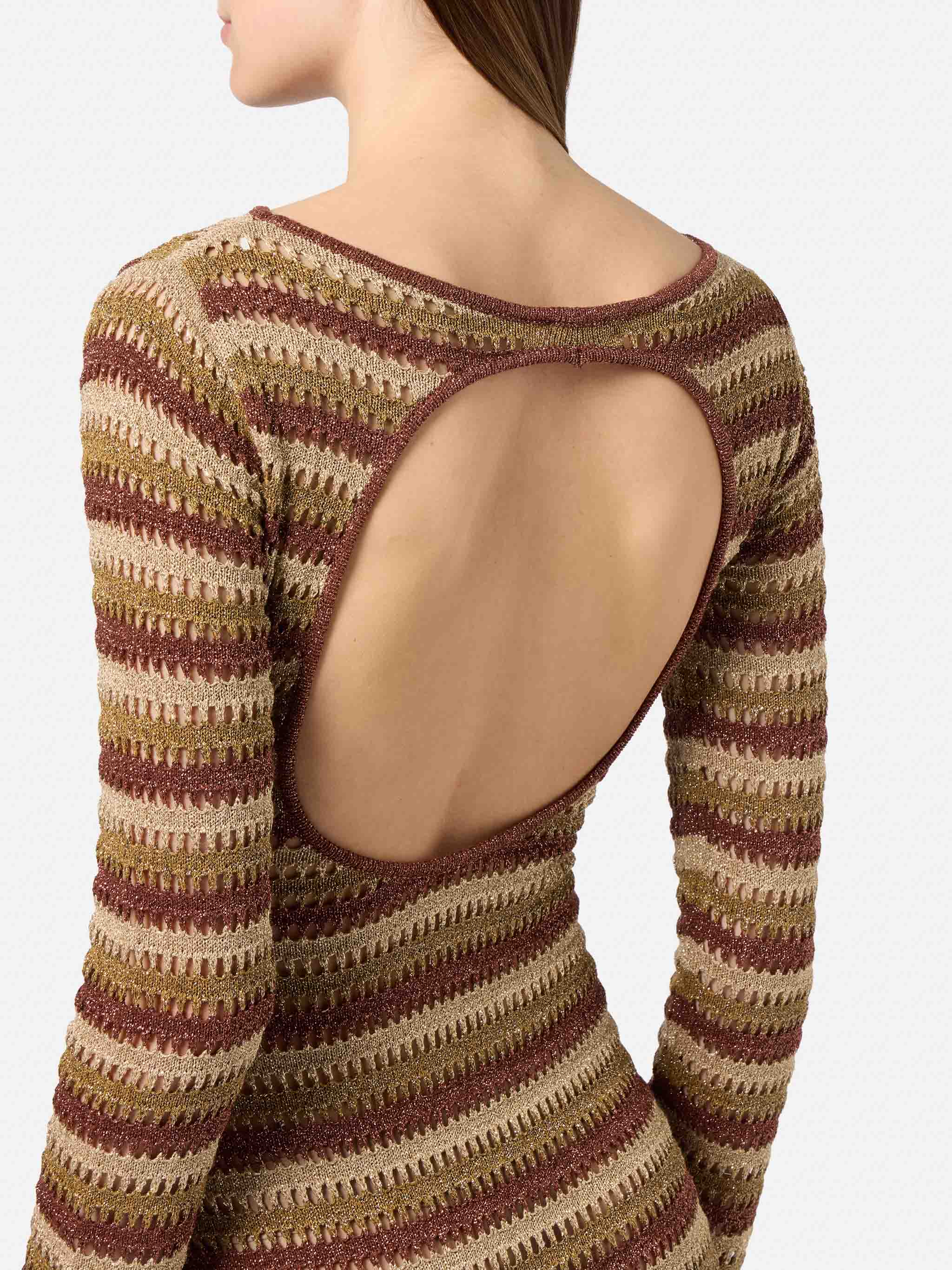 abito-lungo-mc2-saint-barth-robyn-in-crochet-a-righe-giallo-scollo-a-barchetta-e image 2