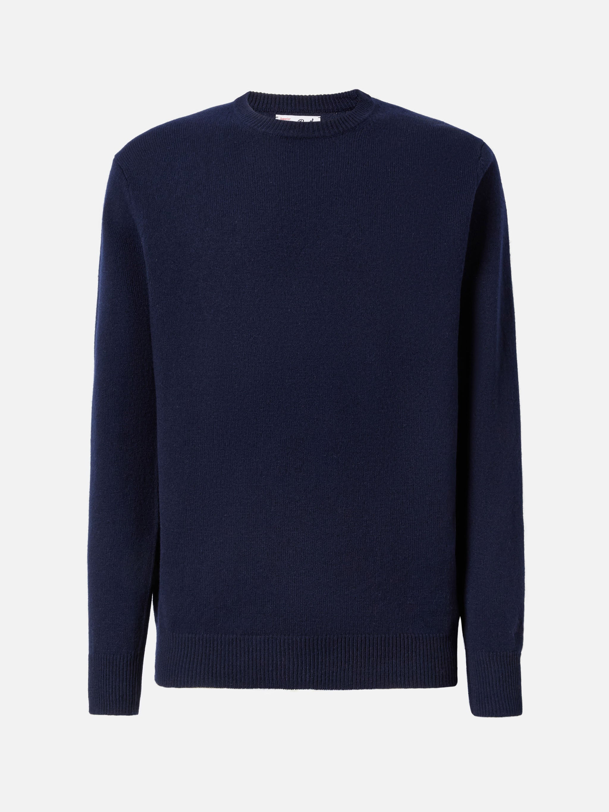 mc2-saint-barth-regent-maglione-girocollo-in-100-lambswool-blu-notte image 5