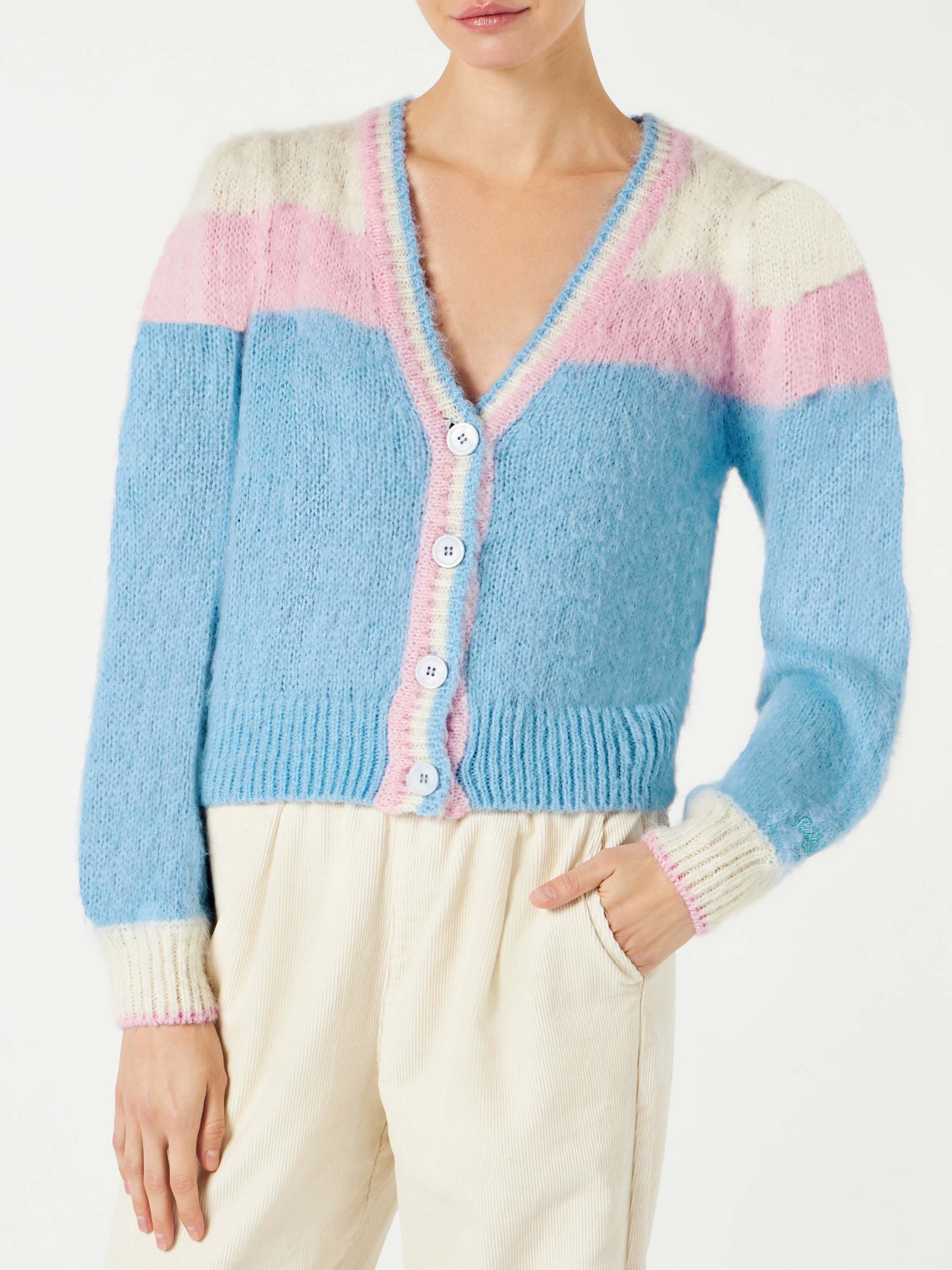mc2-saint-barth-cardigan-crop-maglia-garzata-rosa-donna image 2