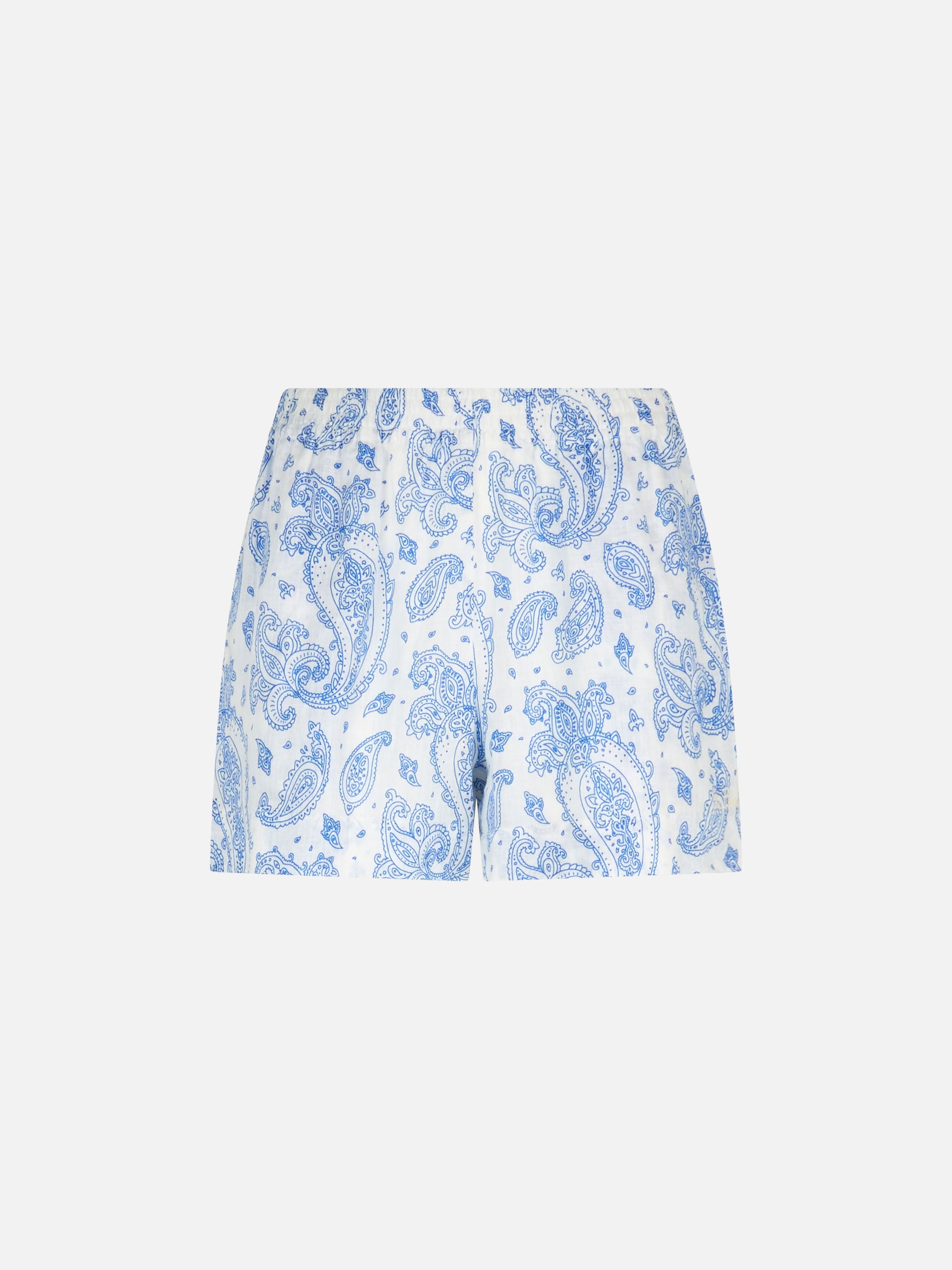 mc2-saint-barth-meave-pantaloncini-donna-pull-up-in-lino-paisley-bianco-azzurro image 5