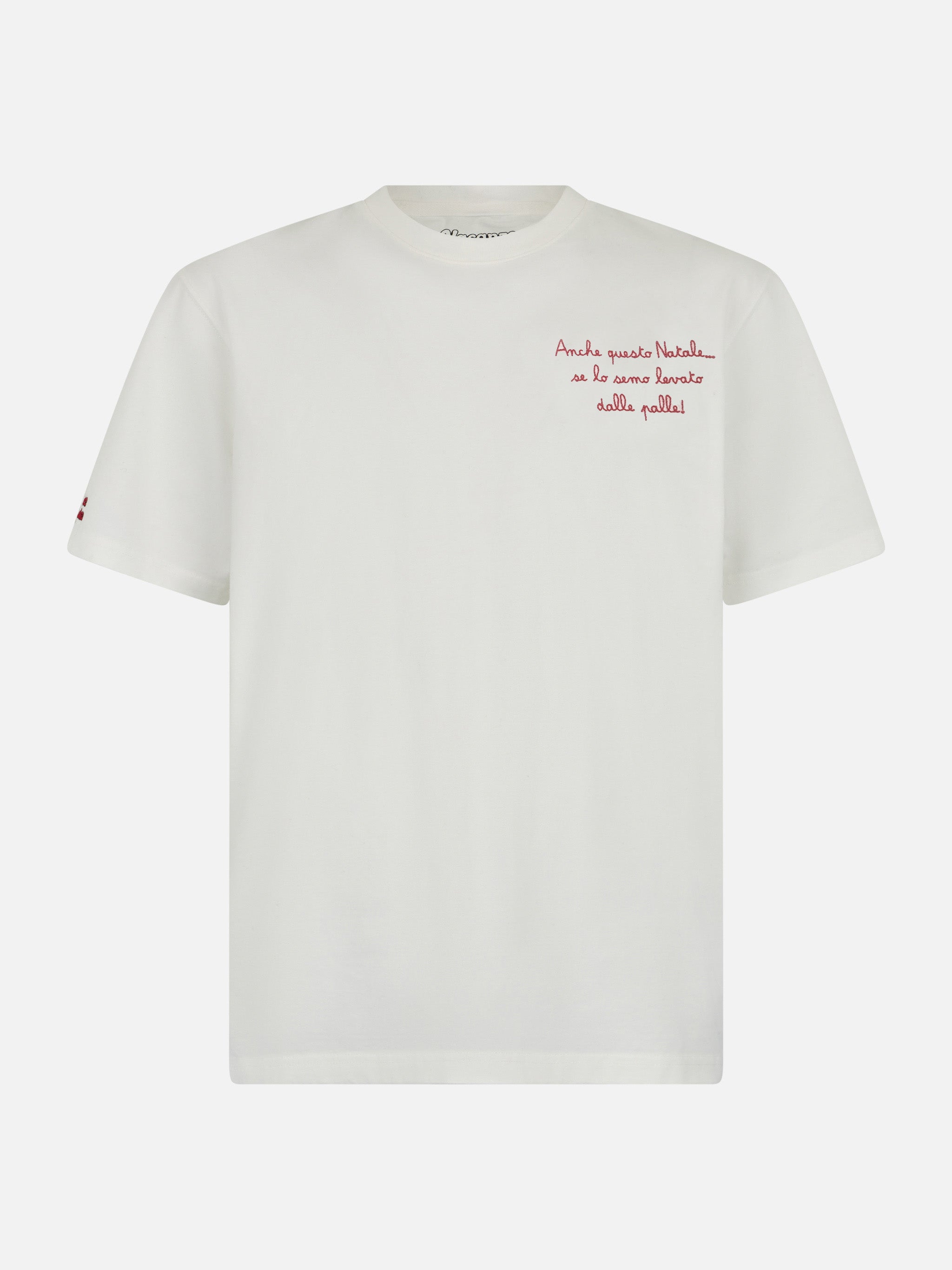 mc2-saint-barth-arnott-t-shirt-uomo-bianca-ricamo-natale-special-edition image 1