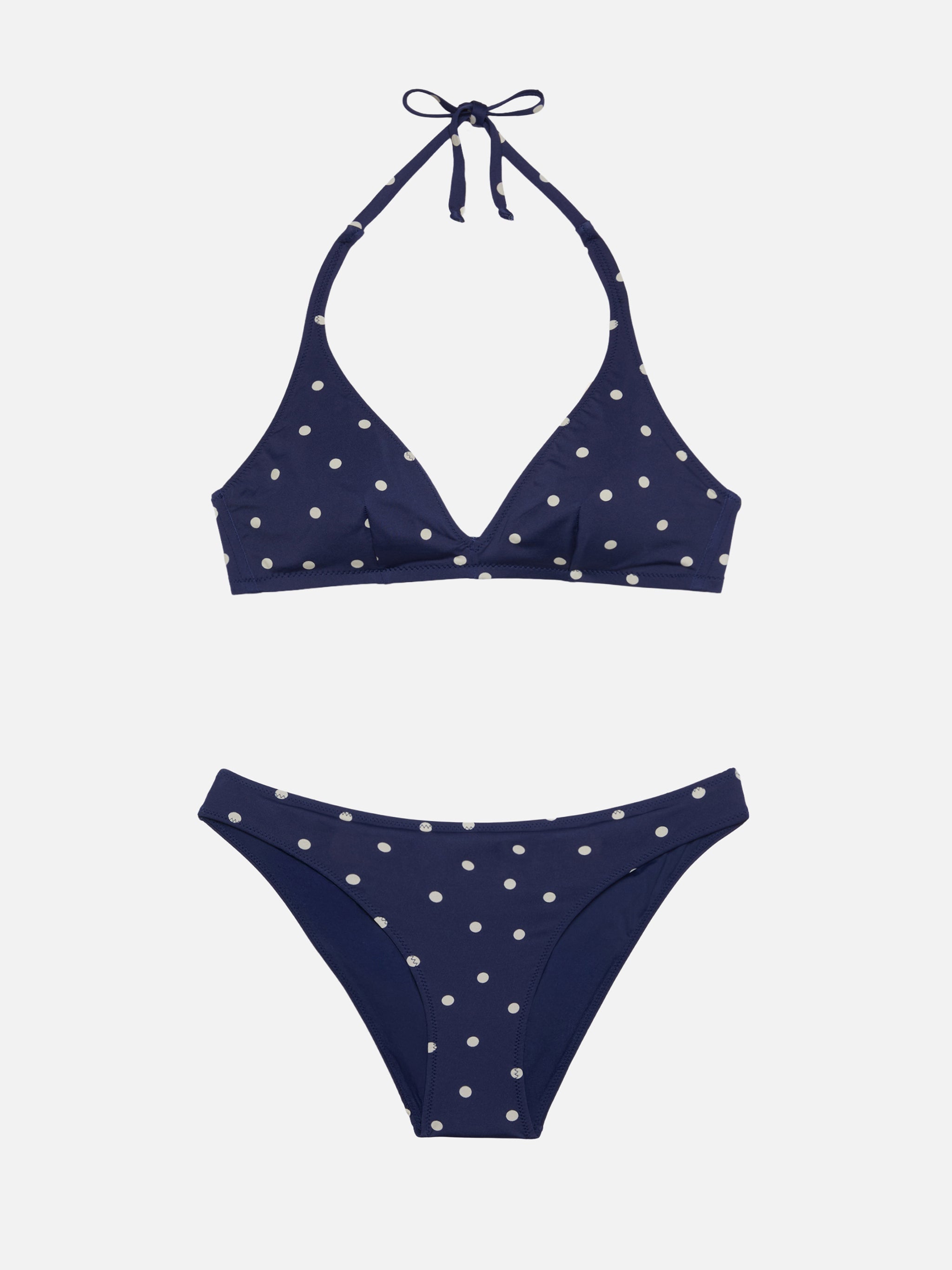 mc2-saint-barth-gaia-maia-bikini-donna-triangolo-blu-pois-vita-alta image 1