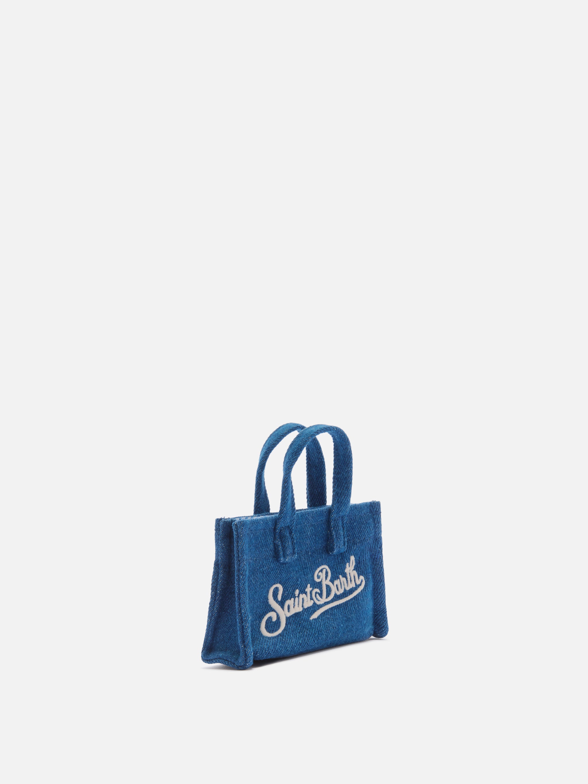 mc2-saint-barth-keychain-mini-borsa-in-denim-blu-con-logo image 4