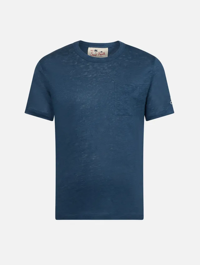 mc2-saint-barth-t-shirt-alex-bambino-in-jersey-di-lino-blu-marino image 1