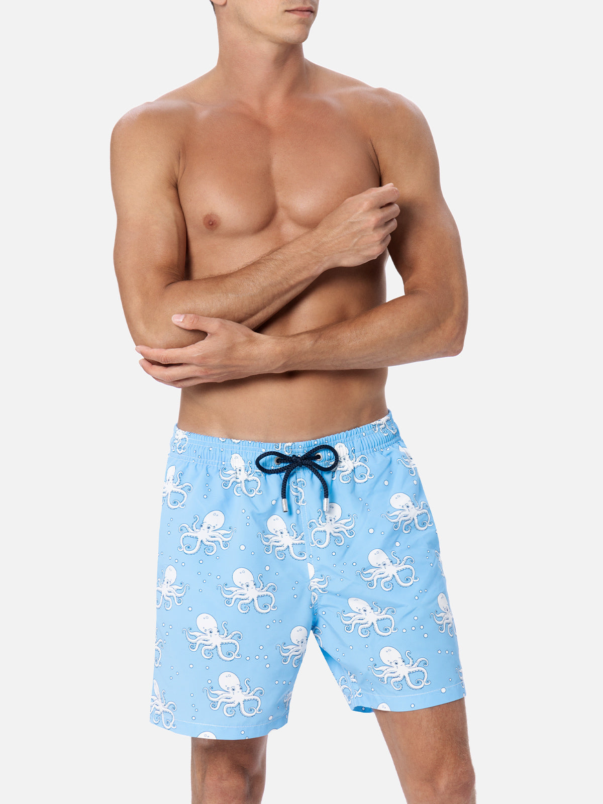mc2-saint-barth-gustavia-costume-mare-uomo-verde-stampa-polpo-slip-interno image 3