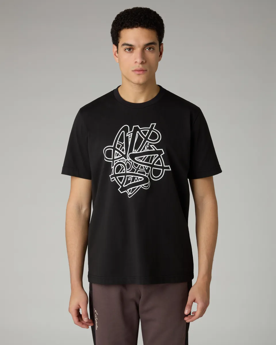 australian-spin-t-shirt-nera-maglietta-cotone-regular-fit image 1