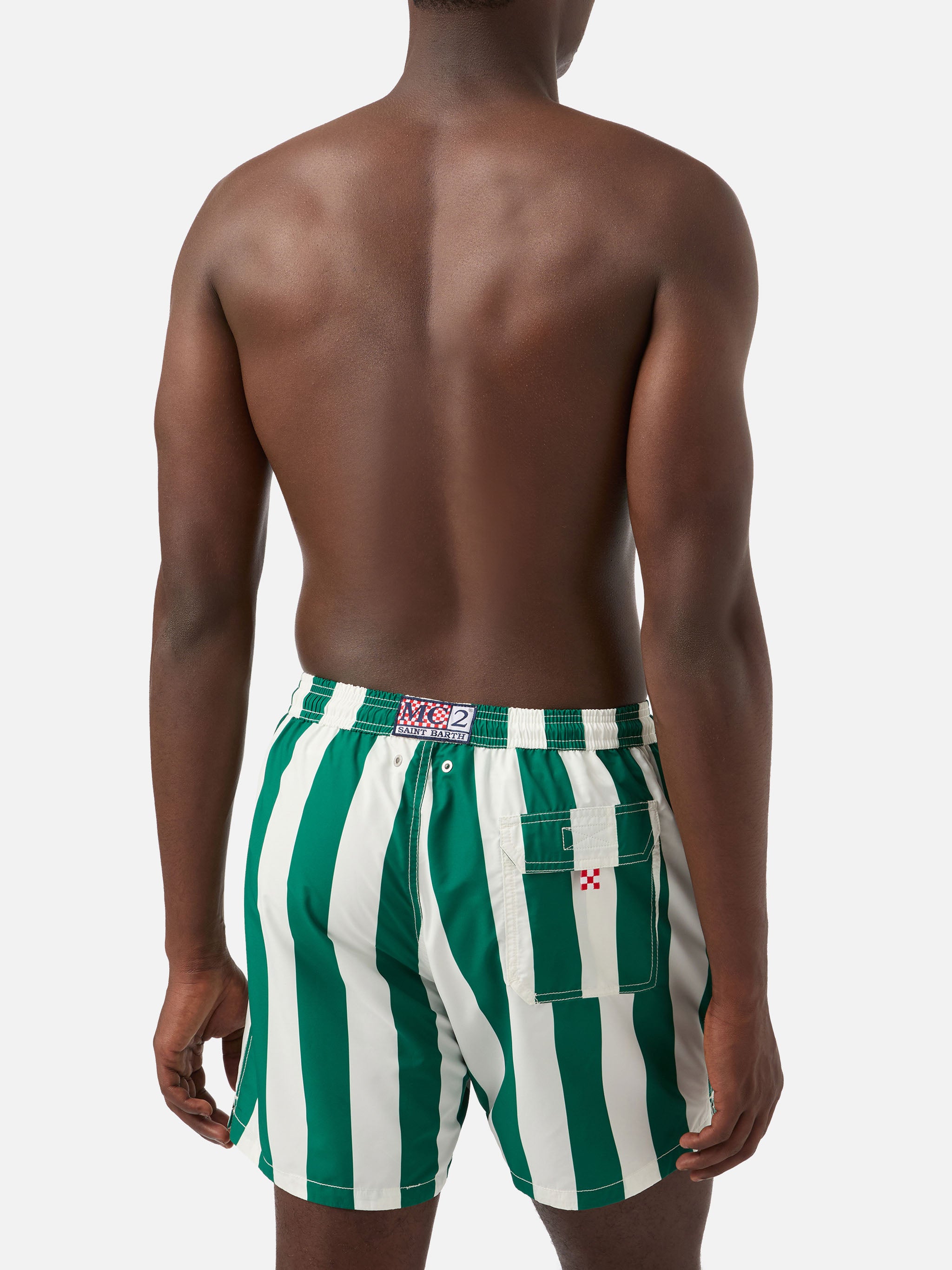 mc2-saint-barth-syros-costume-mare-uomo-rigato-bianco-verde-inglese image 5