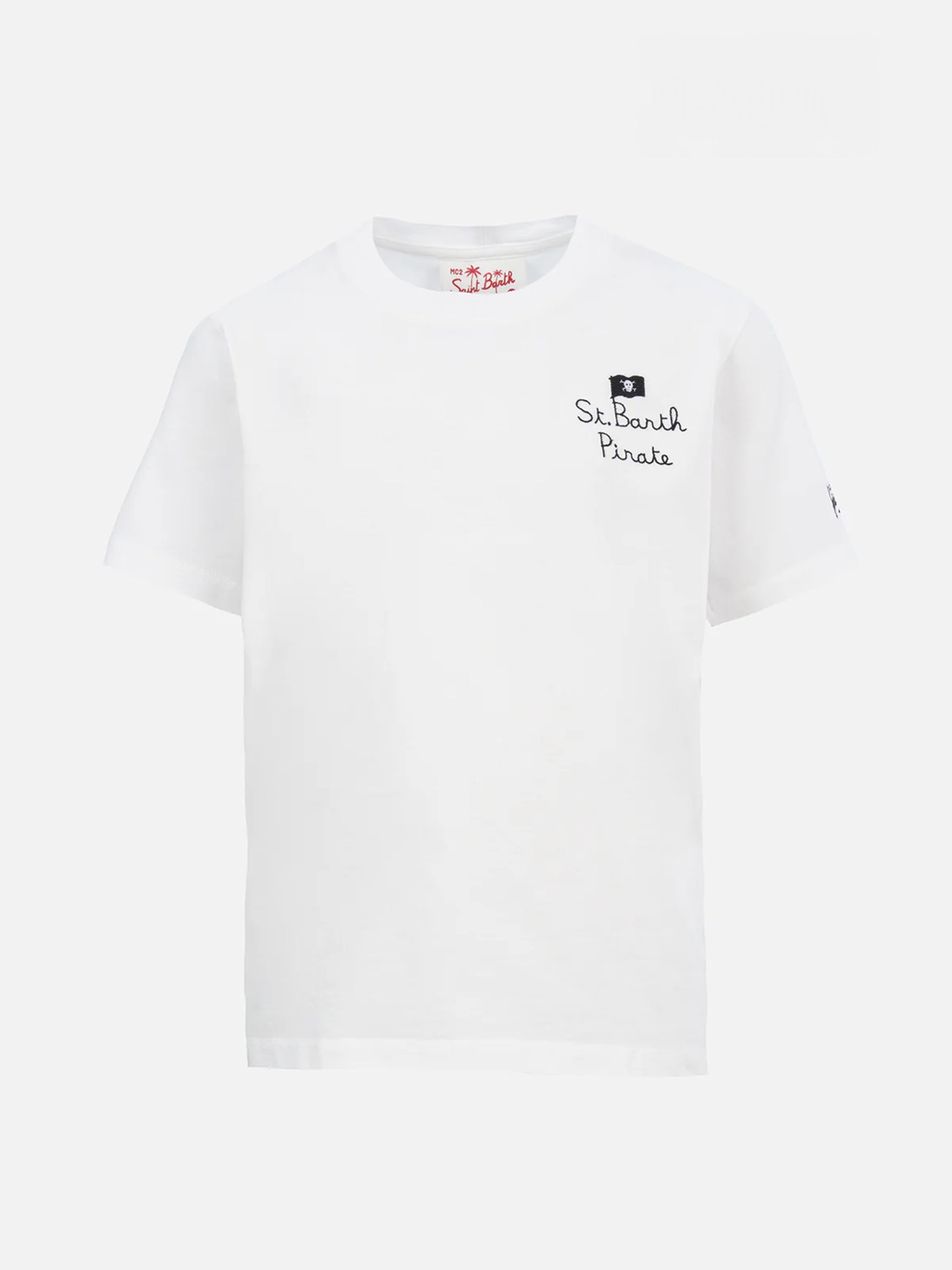 mc2-saint-barth-t-shirt-da-bambino-in-cotone-con-stampa-snoopy-e-ricamo-st-barth image 1