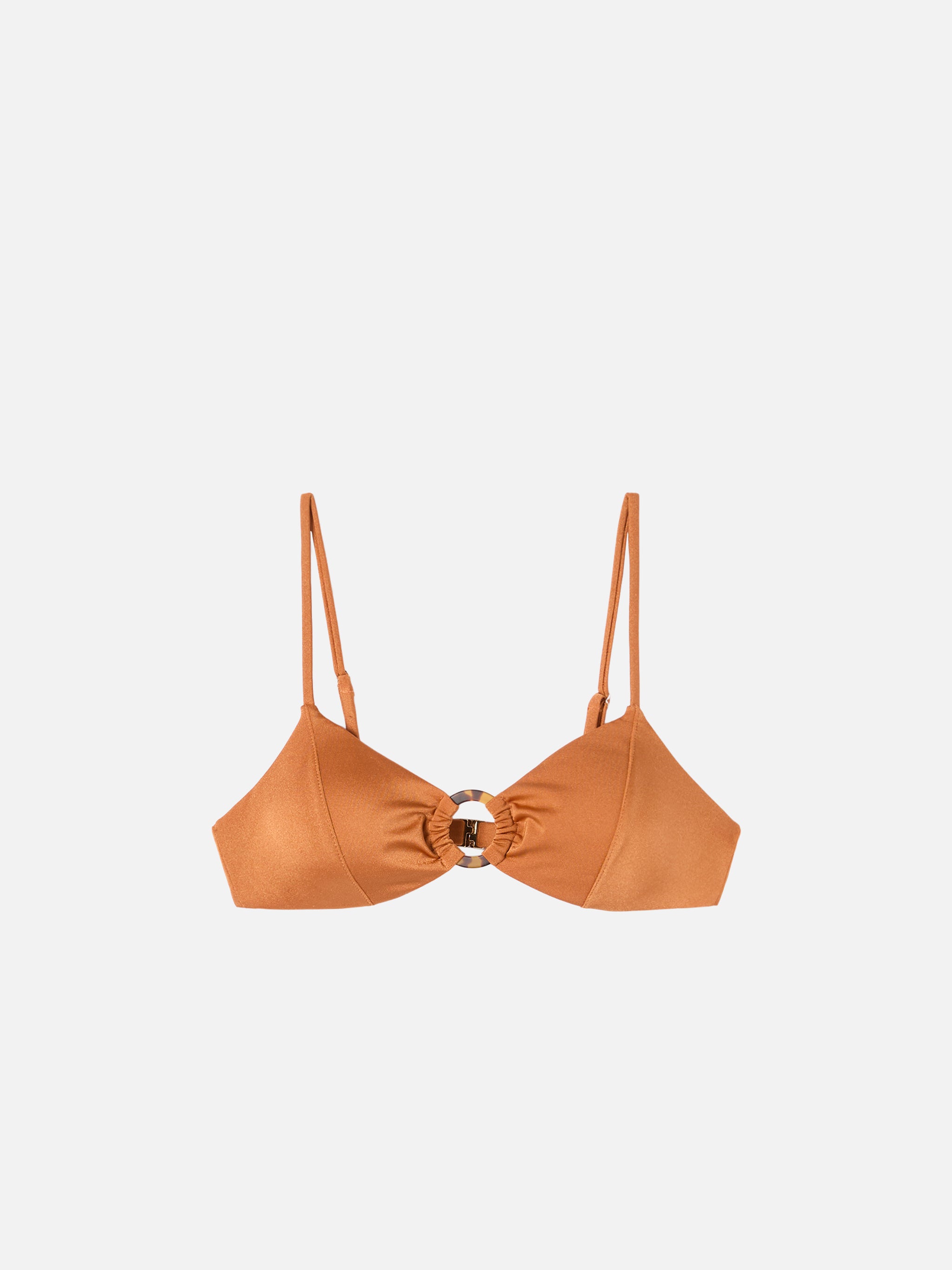 mc2-saint-barth-juca-bralette-giallo-ocra-shiny-con-anello image 1