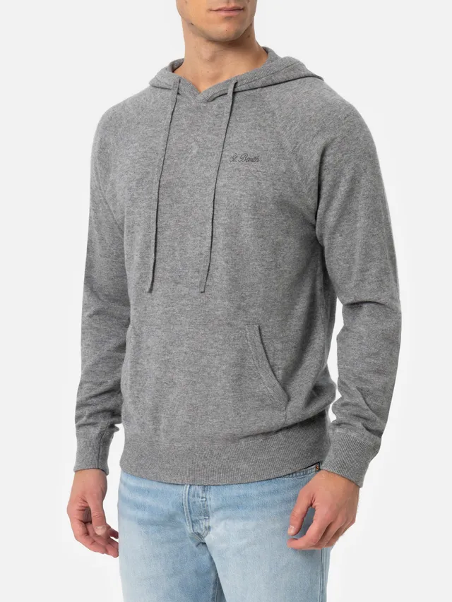 maglia-uomo-mc2-saint-barth-willbur-con-cappuccio-in-misto-cashmere-grigio-m-lan image 1