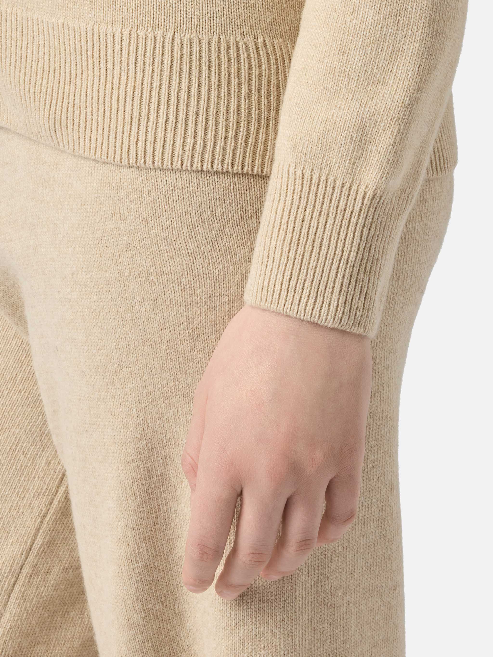 mc2-saint-barth-maglione-eze-donna-in-misto-cashmere-beige-collo-polo image 4