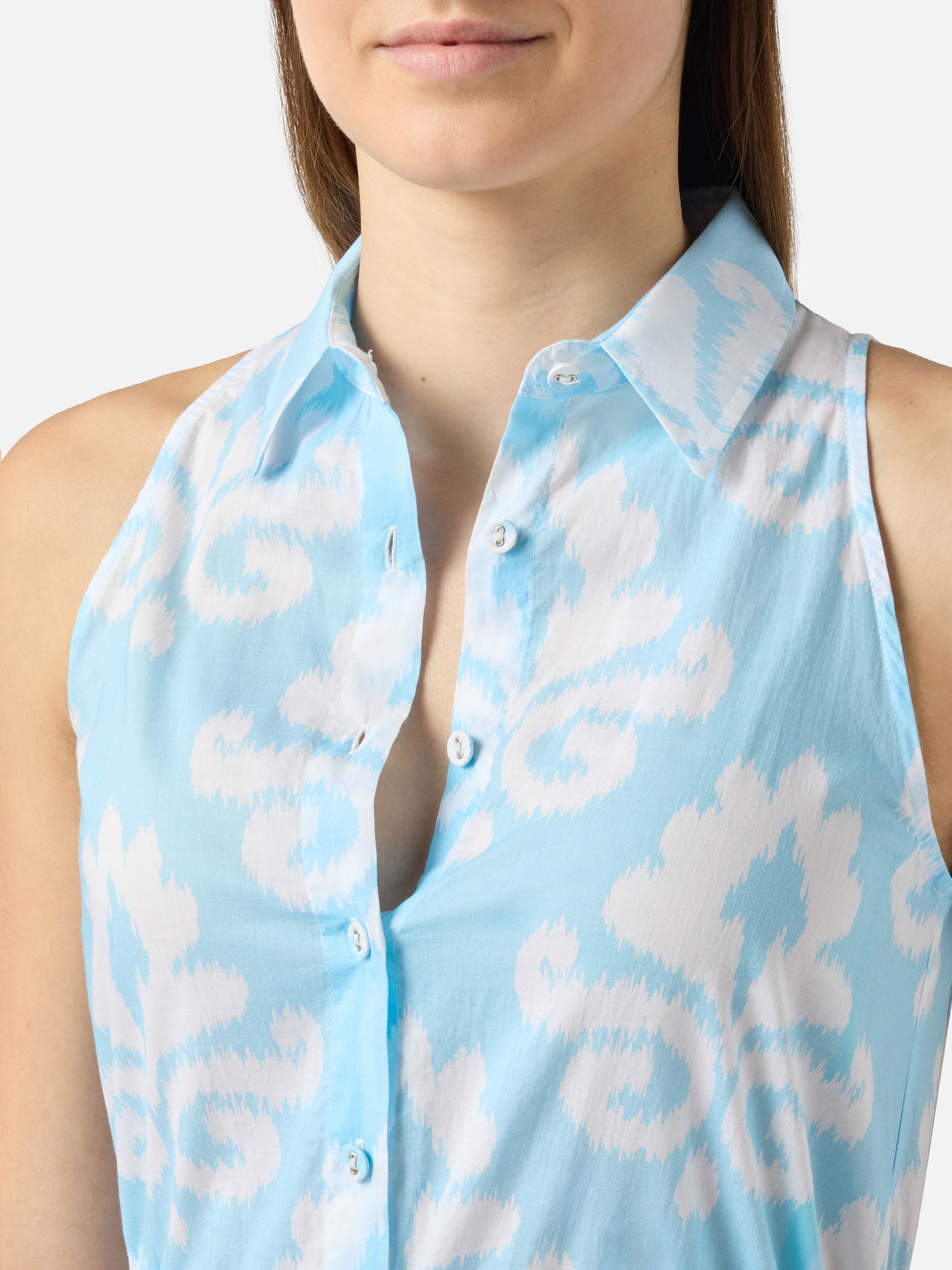 mc2-saint-barth-abito-lungo-ida-ikat-azzurro-in-cotone image 2
