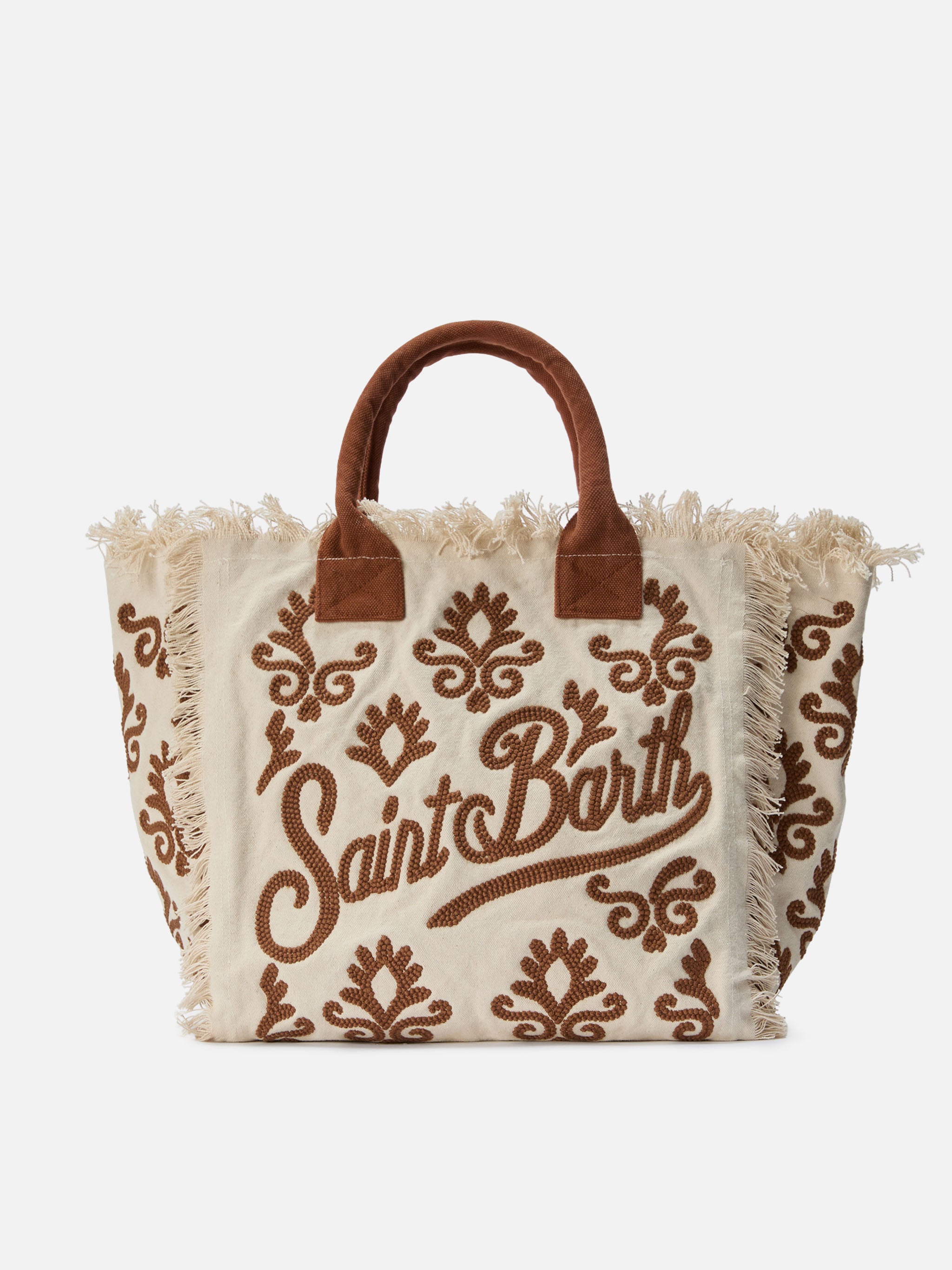 mc2-saint-barth-borsa-vanity-regular-in-canvas-con-ricamo-lily-tufting-marrone image 1
