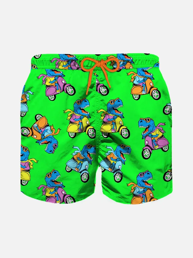 mc2-saint-barth-costume-da-bagno-bambino-t-rex-rider-multicolore-verde image 1