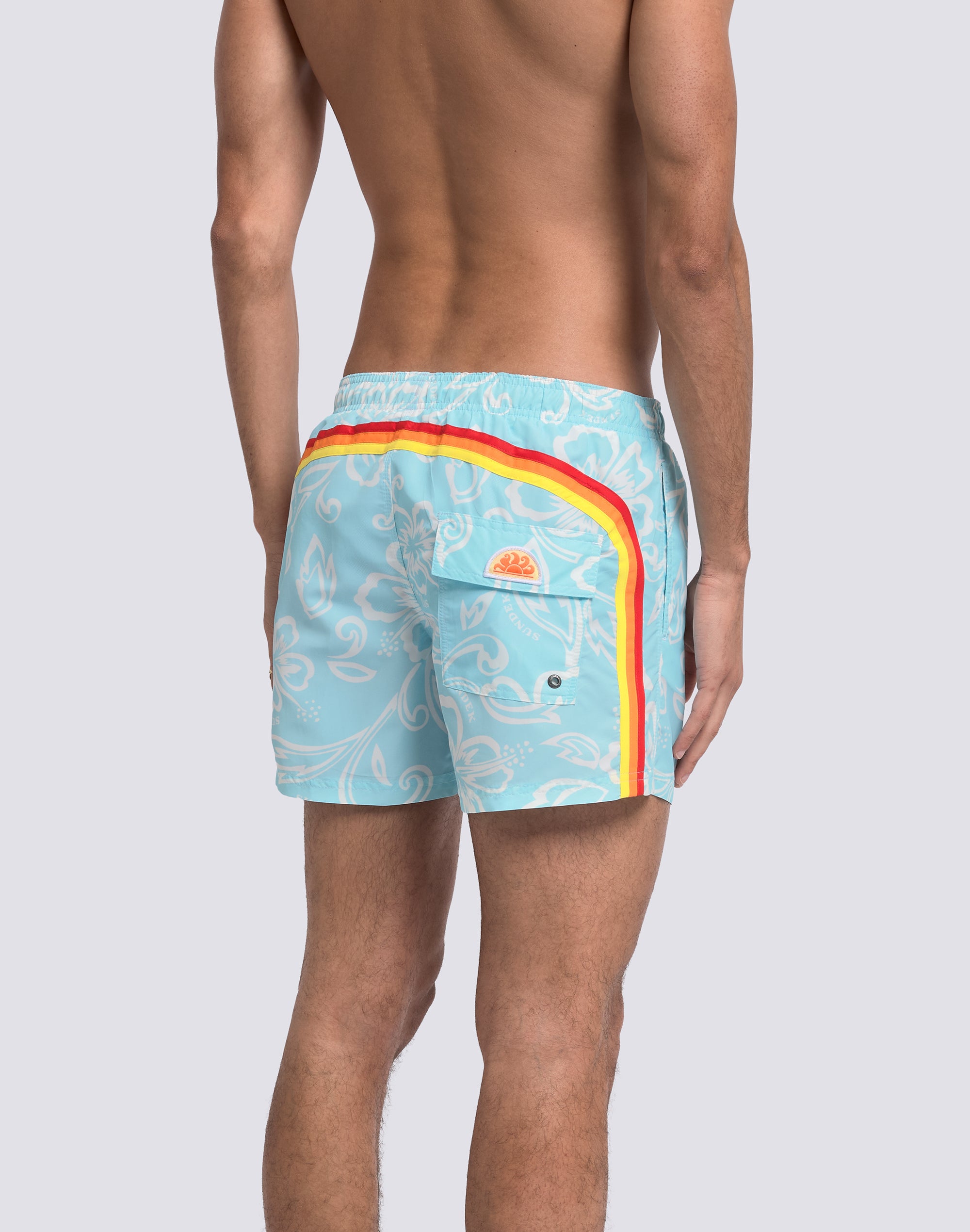 sundek-costume-uomo-corto-vita-elasticata-stampa-archive-hibiscus-sk23 image 5