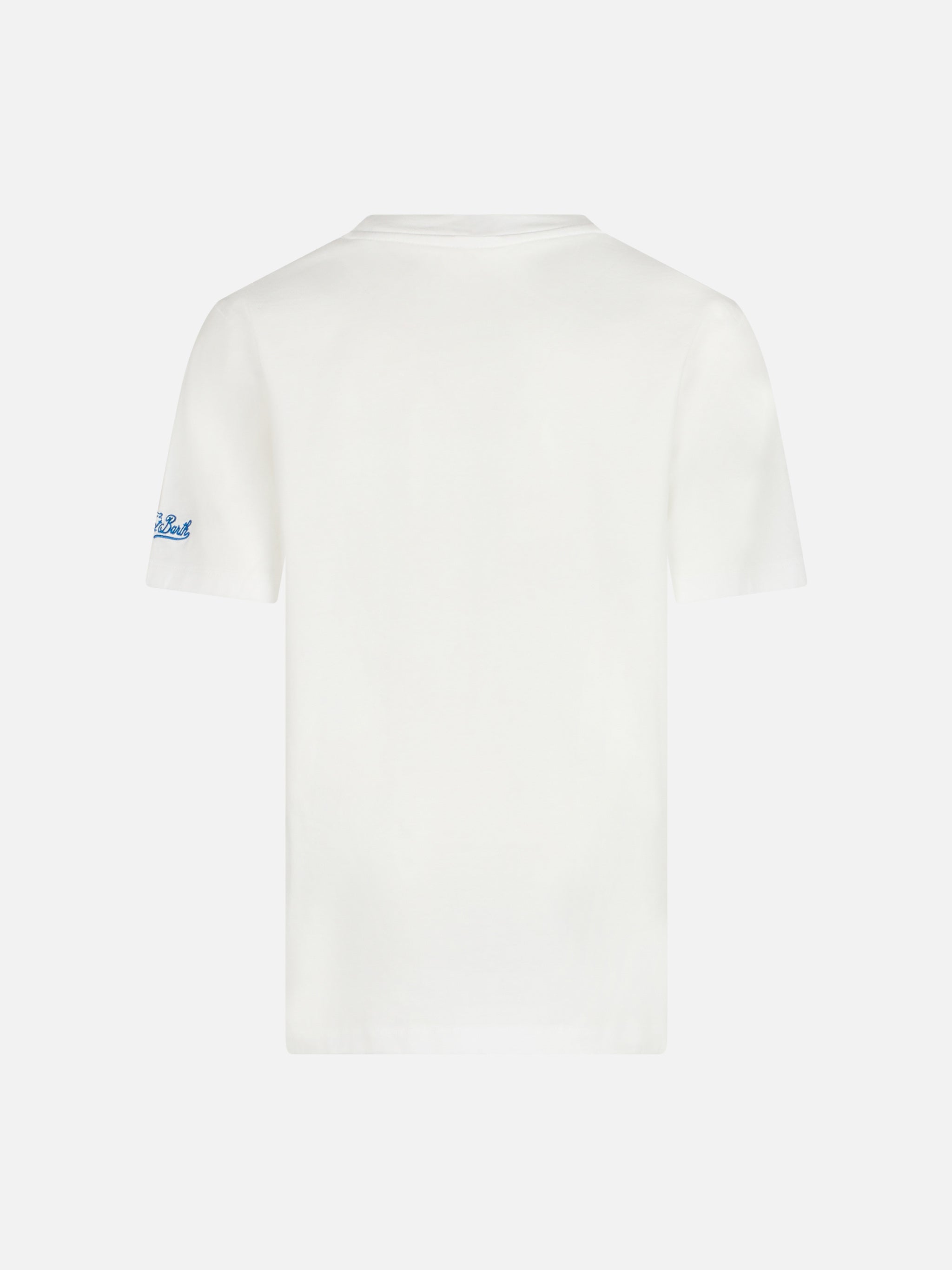 mc2-saint-barth-t-shirt-boy-cotone-bianco-saint-barth-cycling-team-warner-bros image 2